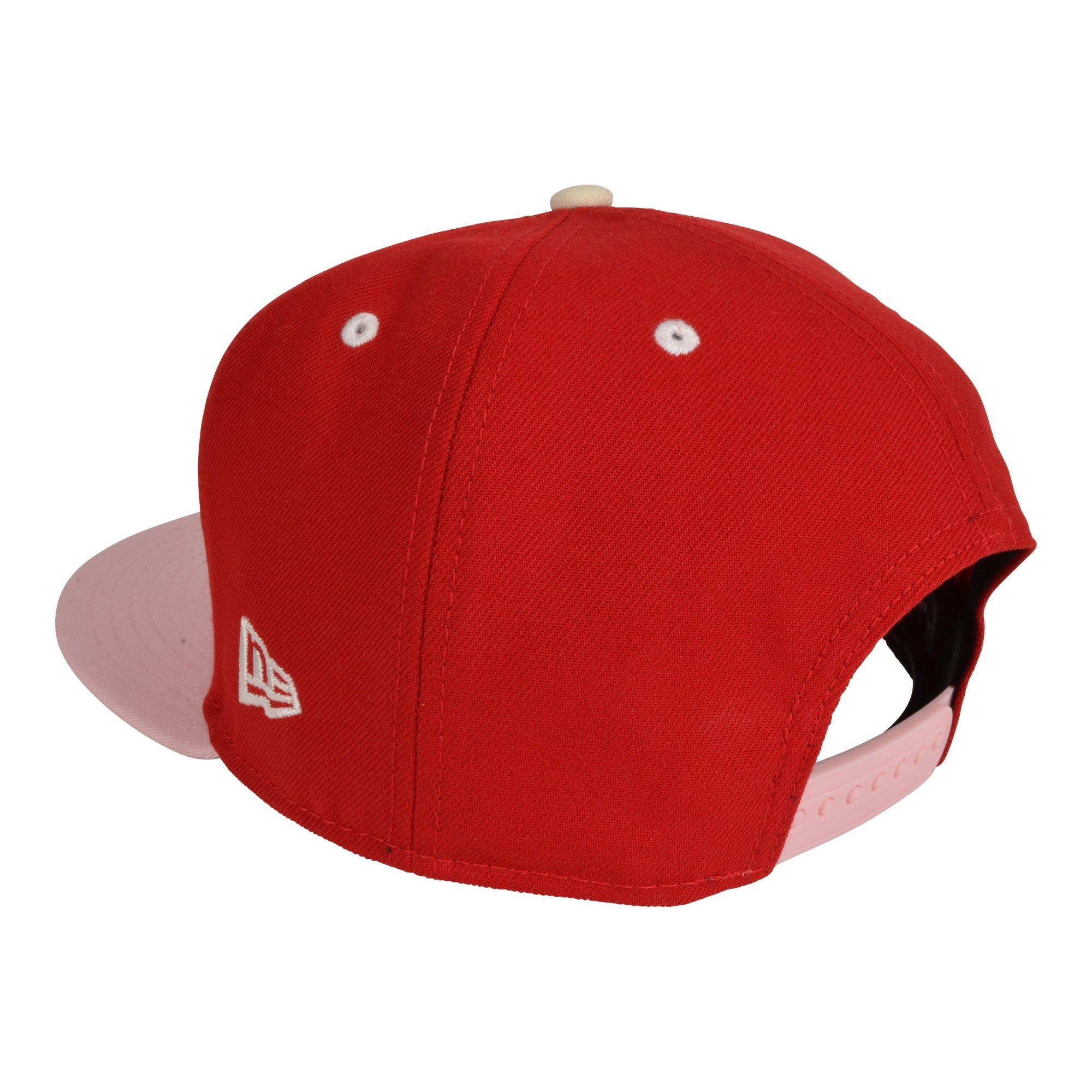 New Era Atlanta Braves 9FIFTY VDay Snapback Hat-Red/Pink
