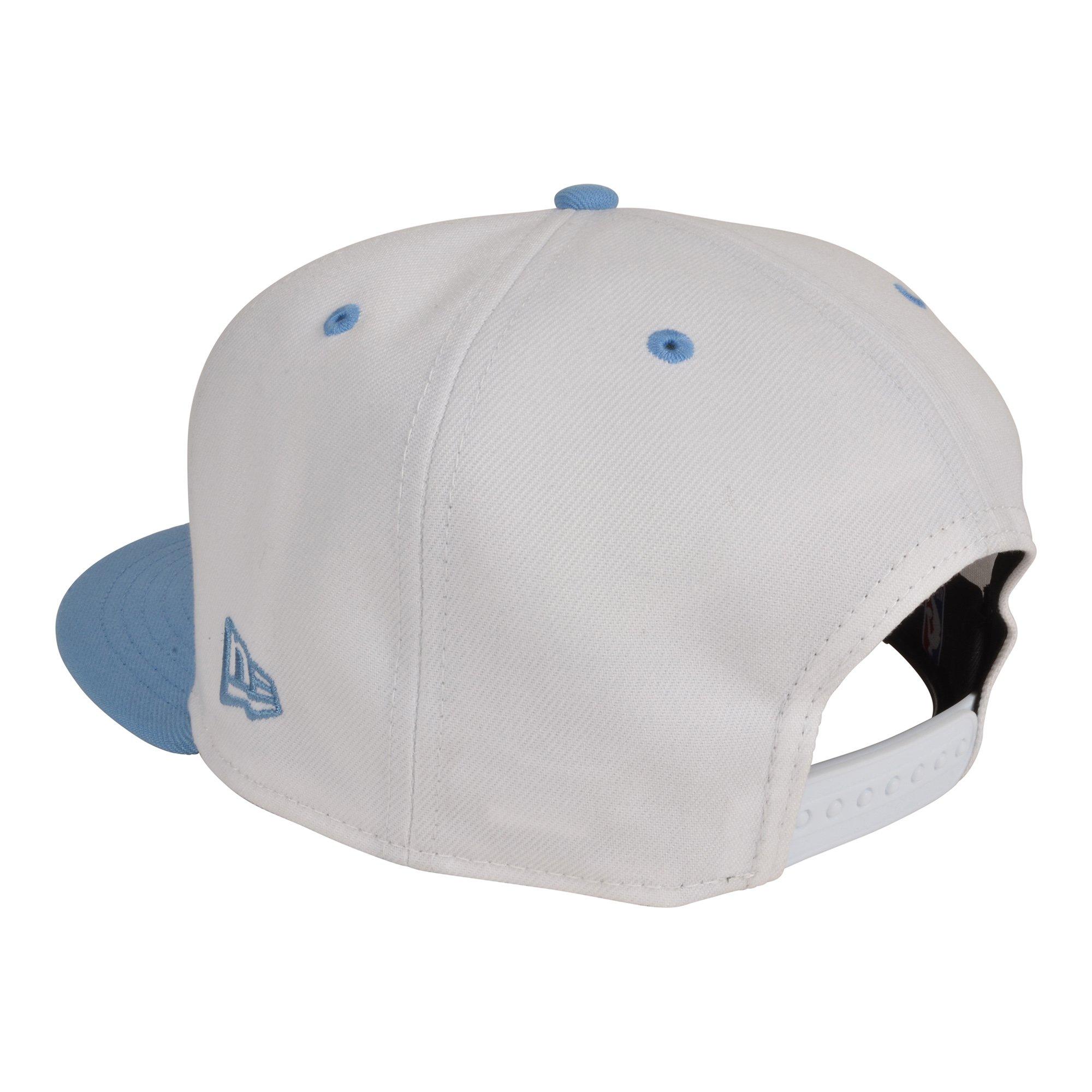 New Era Chicago Bulls 9FIFTY Script Snapback Hat - White/Blue - WHITE/LT BLUE Thumbnail View 4