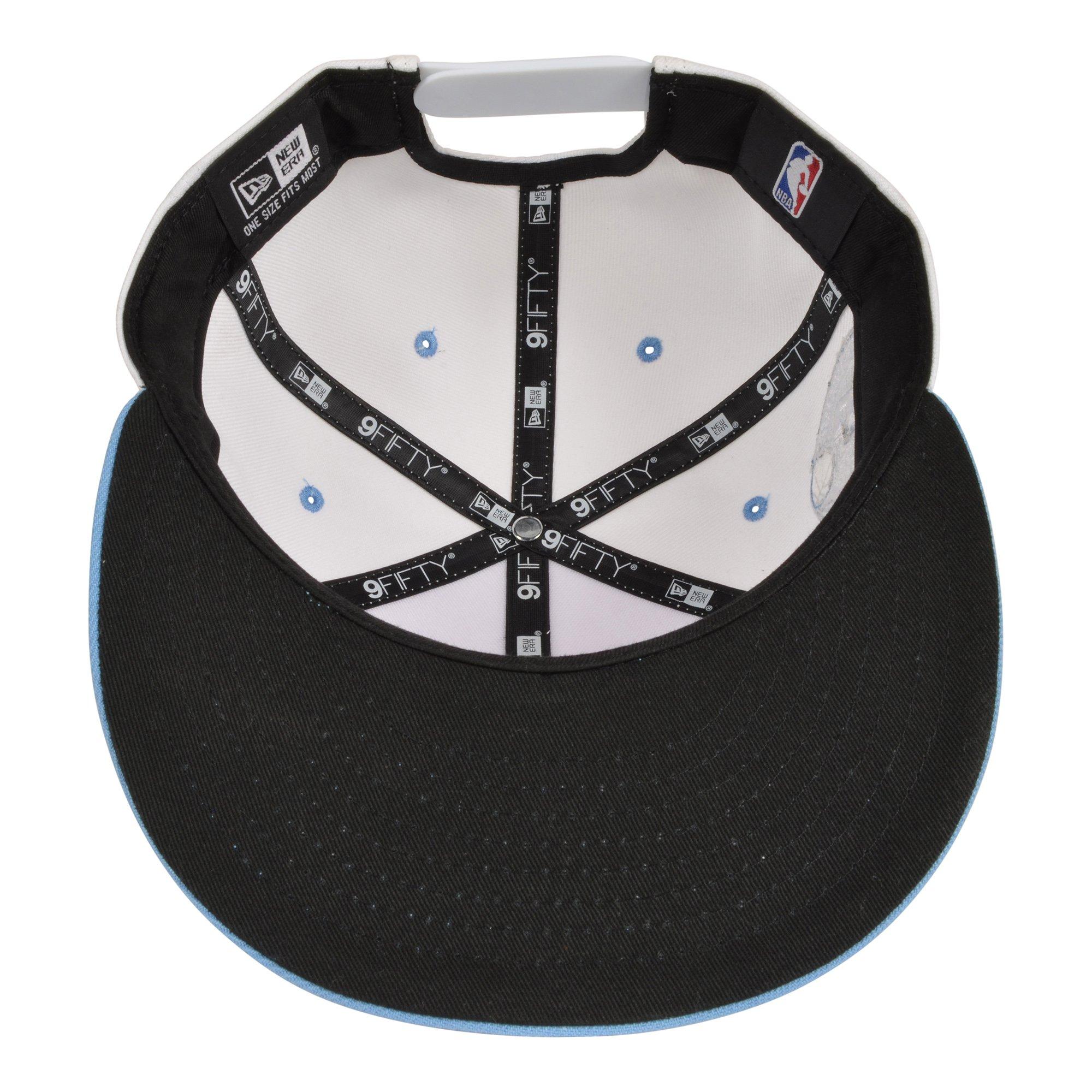 New Era Chicago Bulls 9FIFTY Script Snapback Hat - White/Blue - WHITE/LT BLUE Thumbnail View 5