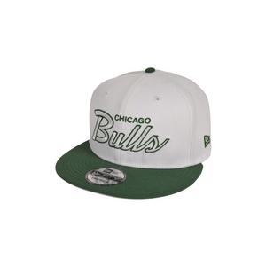 New Era Chicago Bulls 9FIFTY Script Snapback Hat-White/Green