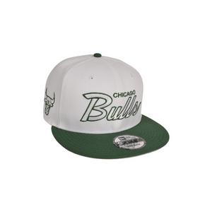 New Era Chicago Bulls 9FIFTY Script Snapback Hat-White/Green