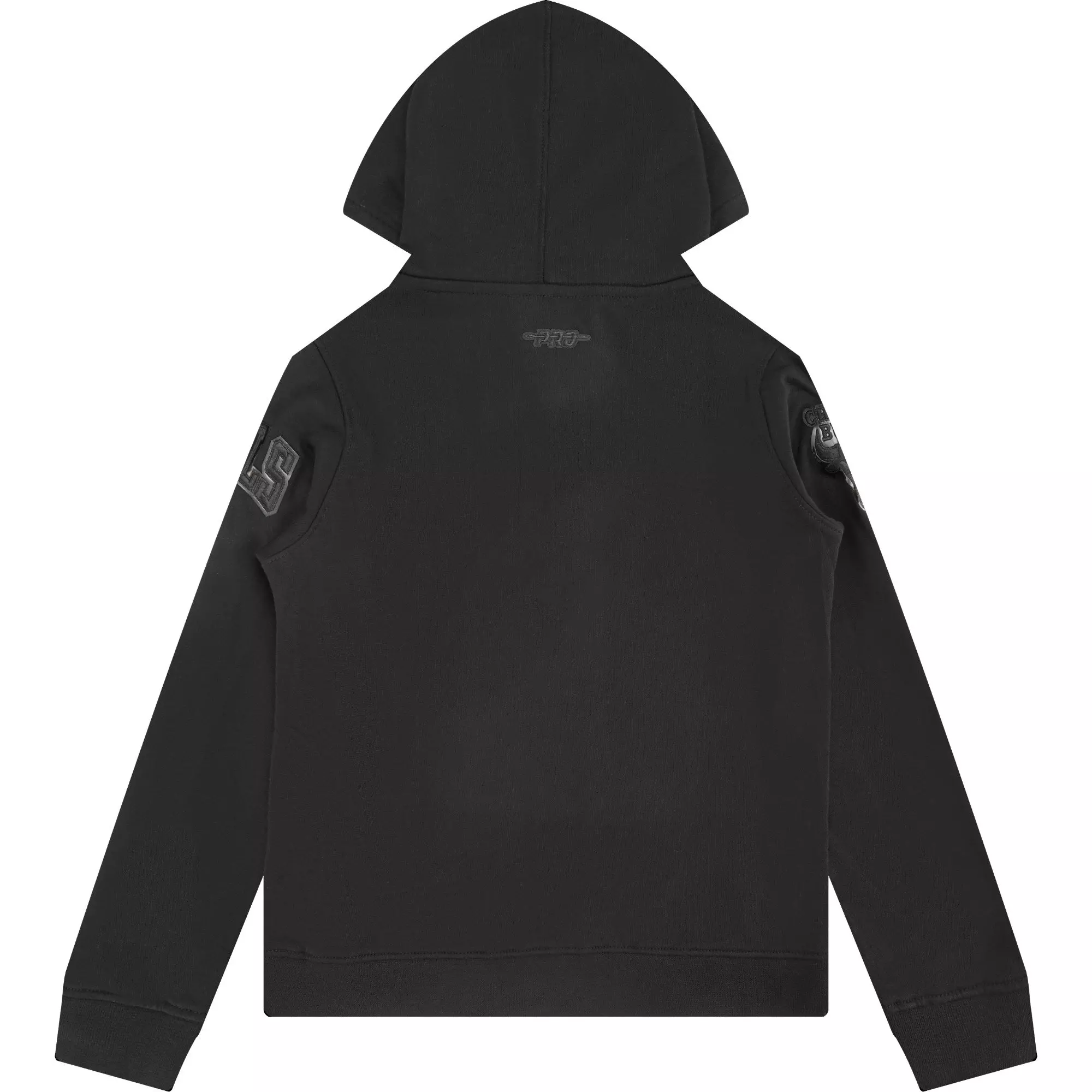 Pro Standard Big Kids' Chicago Bulls Triple Black Fleece Pullover Hoodie-Black - BLACK