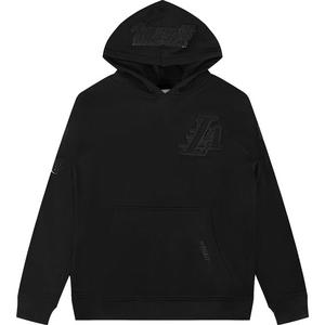 Pro Standard Big Kids' Los Angeles Lakers Triple Black Fleece Pullover Hoodie-Black