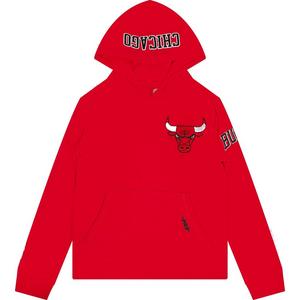 Pro Standard Big Kids' Chicago Bulls Classic Fleece Pullover Hoodie-Red