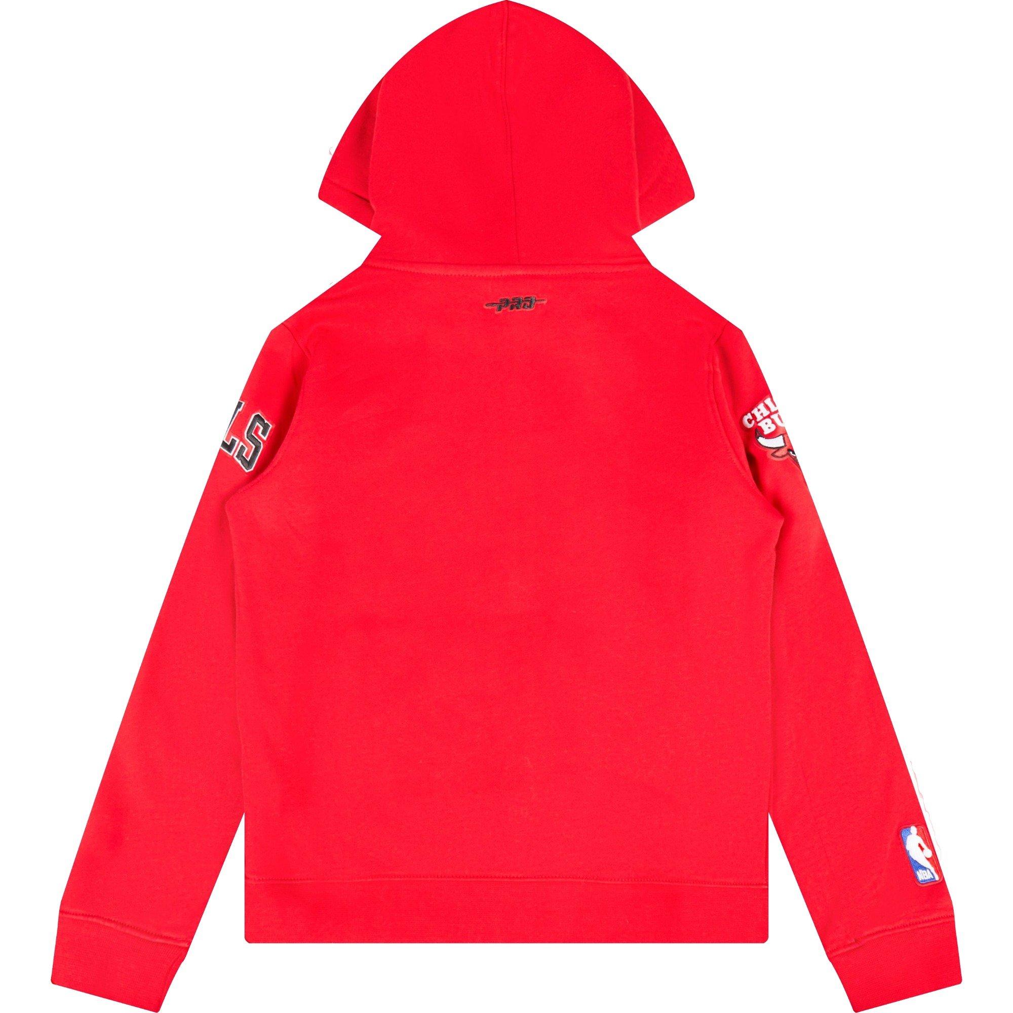 Pro Standard Chicago Bulls Classic Fleece Big Boys' Black/Red Full-Zip Hoodie