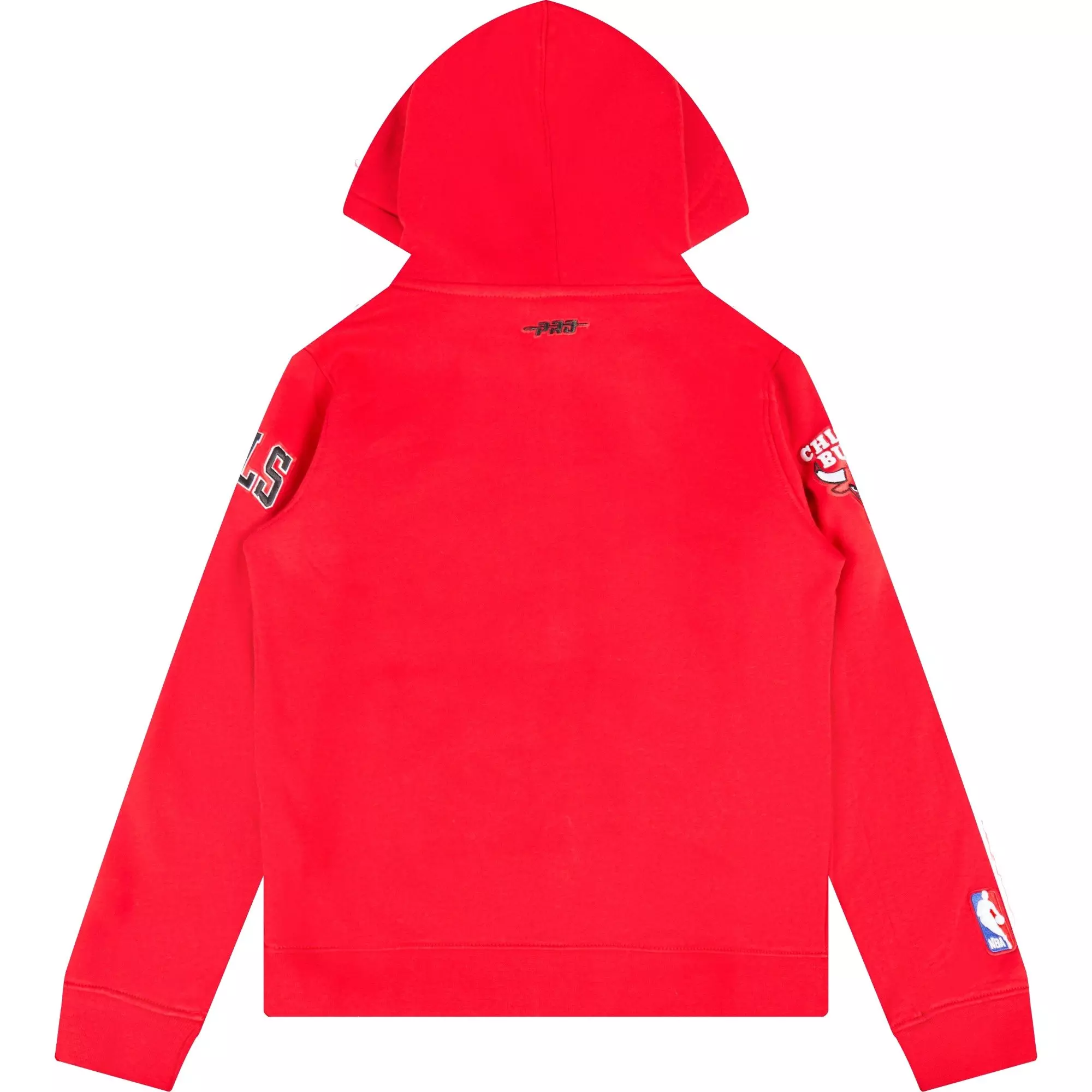 Pro Standard Big Boys' Chicago Bulls Classic Fleece Full-Zip Hoodie-Black/Red - BLACK/RED