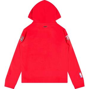 Pro Standard Big Boys' Chicago Bulls Classic Fleece Full-Zip Hoodie-Black/Red