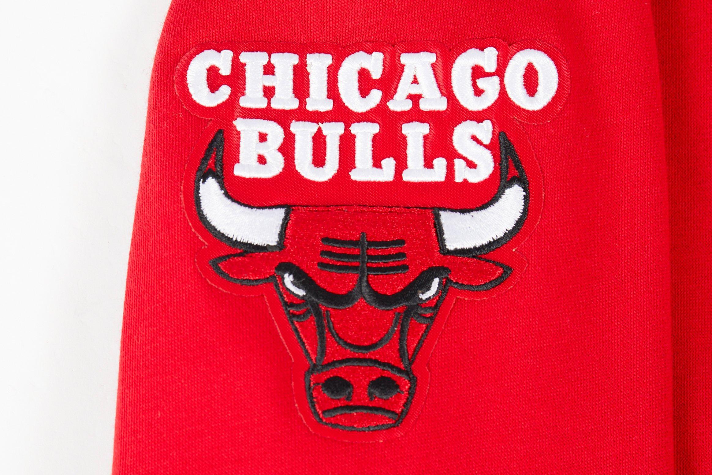Pro Standard Chicago Bulls Classic Fleece Big Boys' Black/Red Full-Zip Hoodie