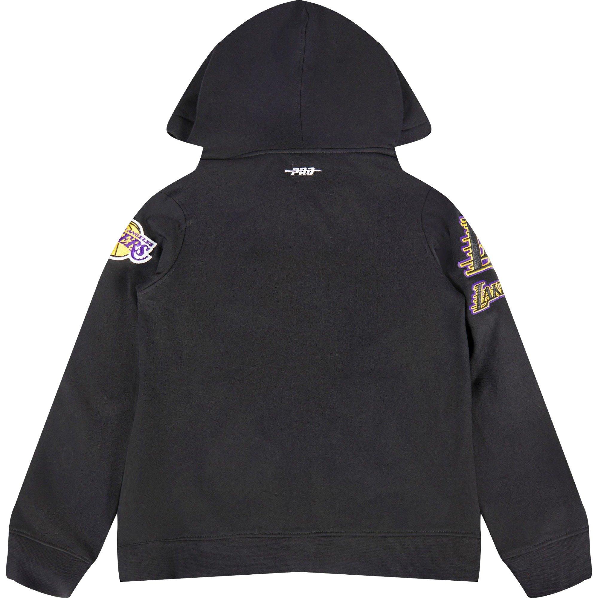 Pro Standard Los Angeles Lakers Classic Fleece Big Kids' Black/Red Full-Zip Hoodie