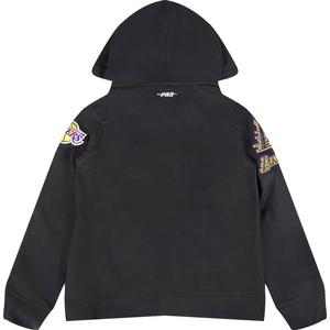 Pro Standard Big Kids' Los Angeles Lakers Classic Fleece Full-Zip Hoodie-Black/Red