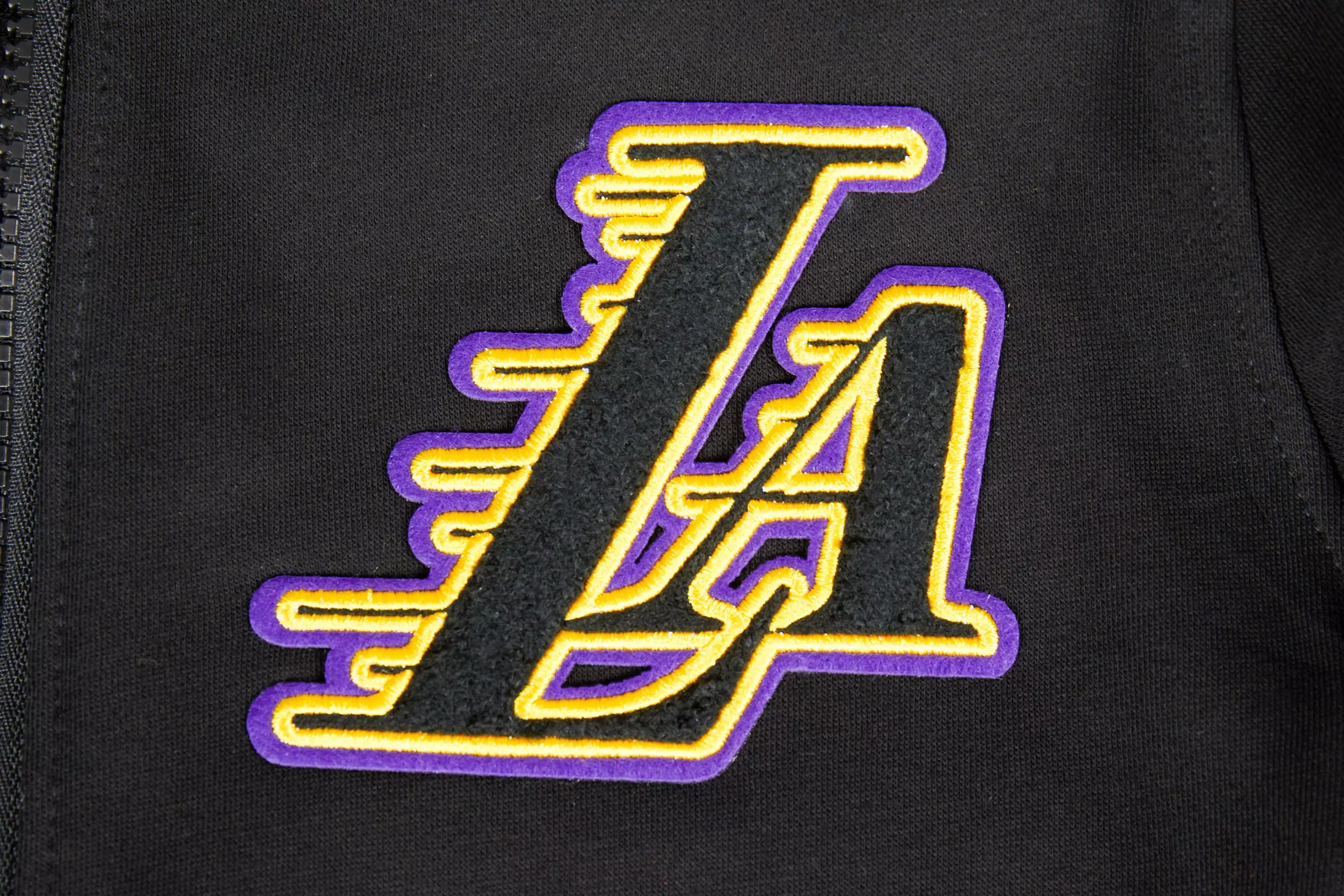 Pro Standard Big Kids' Los Angeles Lakers Classic Fleece Full-Zip Hoodie-Black/Red - BLACK/YELLOW