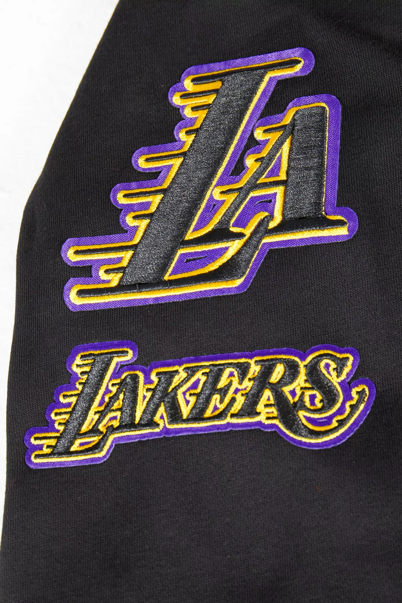 Pro Standard Big Kids' Los Angeles Lakers Classic Fleece Full-Zip Hoodie-Black/Red - BLACK/YELLOW