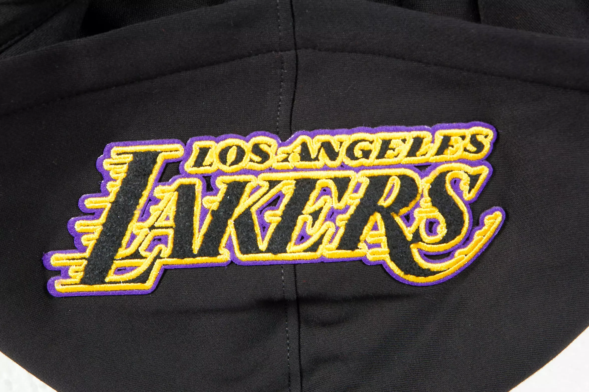 Pro Standard Big Kids' Los Angeles Lakers Classic Fleece Full-Zip Hoodie-Black/Red - BLACK/YELLOW