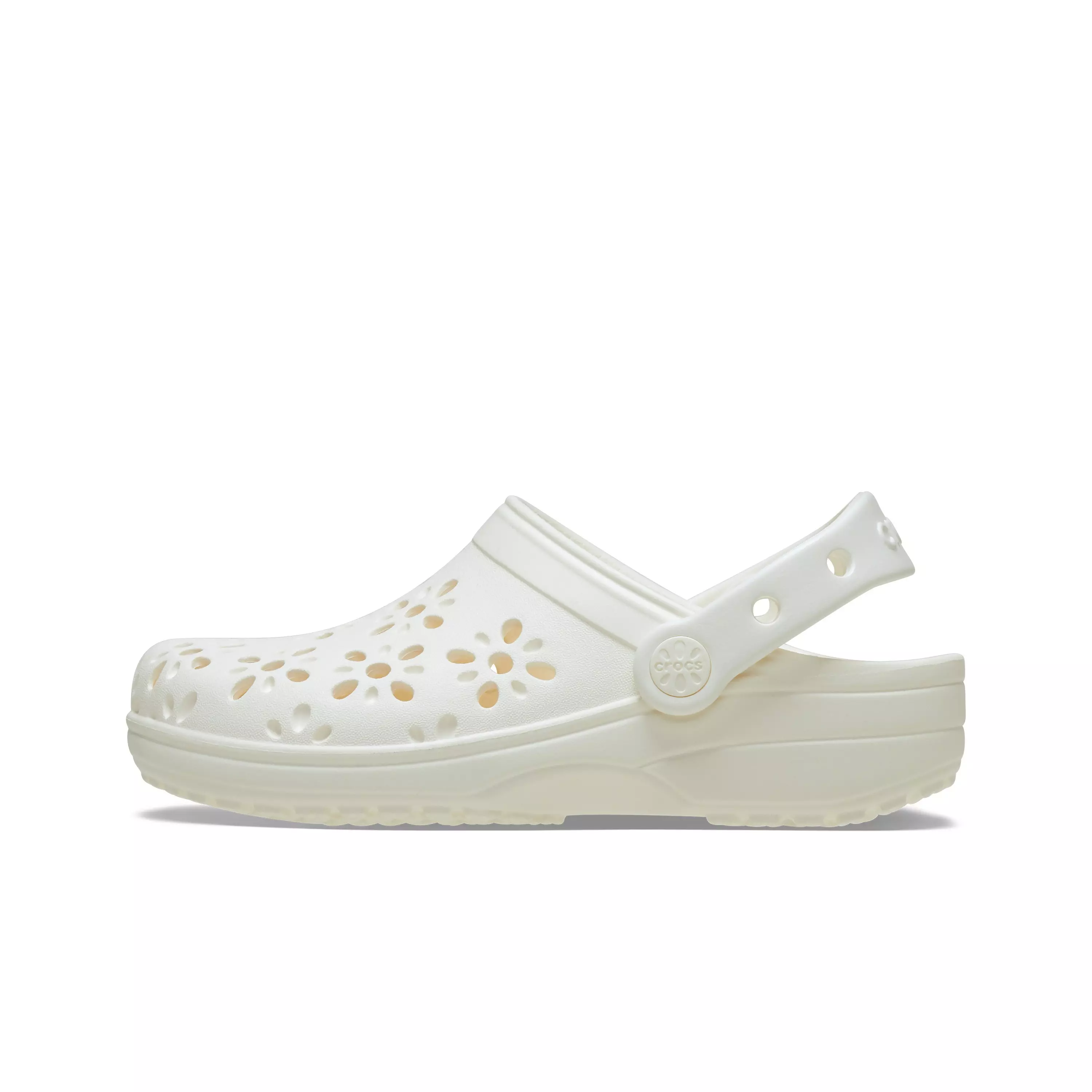Crocs Classic Floral "Chalk" Women's Clog - OFF-WHITE