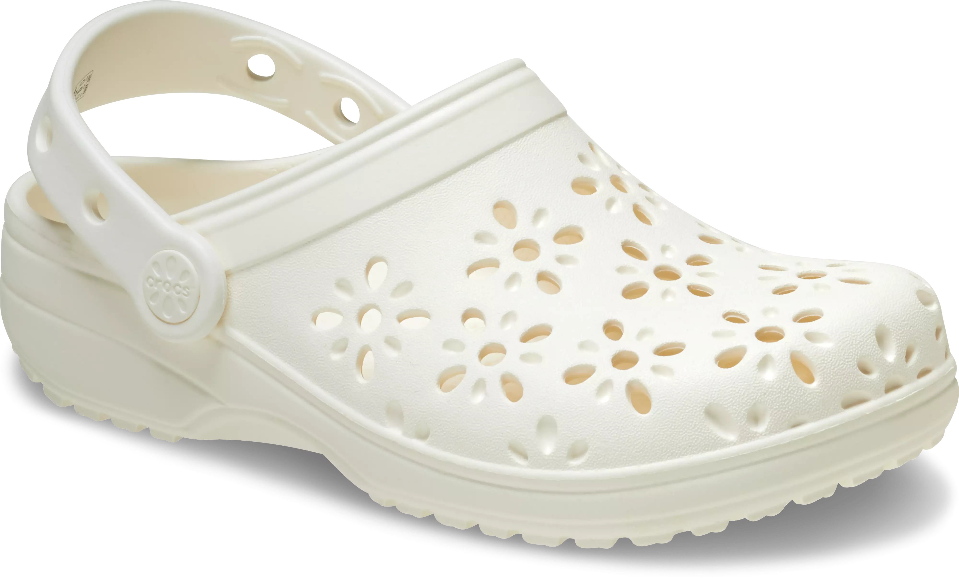 Crocs Classic Floral "Chalk" Women's Clog - OFF-WHITE