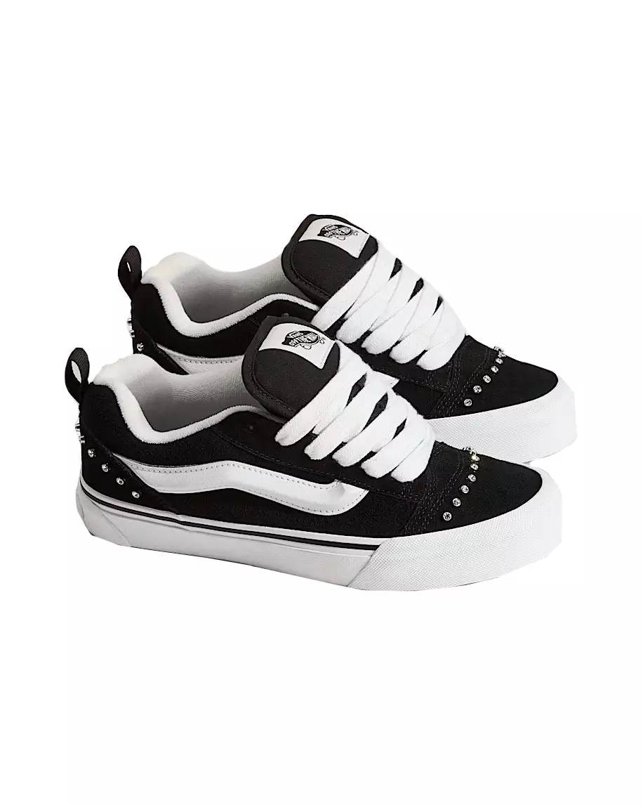Vans Knu Skool Rhinestone "Black/White" Unisex Shoe - BLACK/WHITE