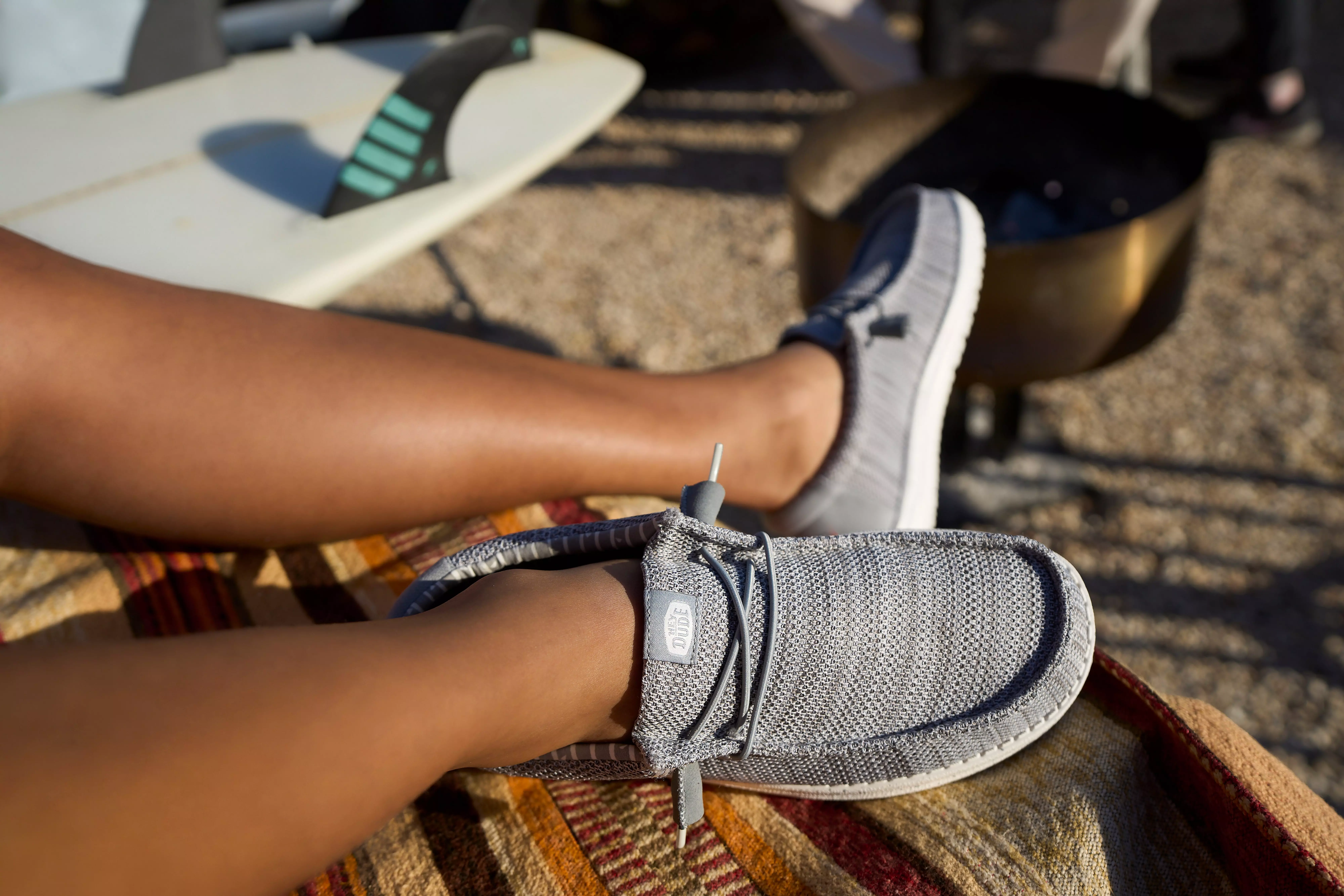 Hey Dude Wally Stretch Sox "Grey" Men's Shoe - GREY