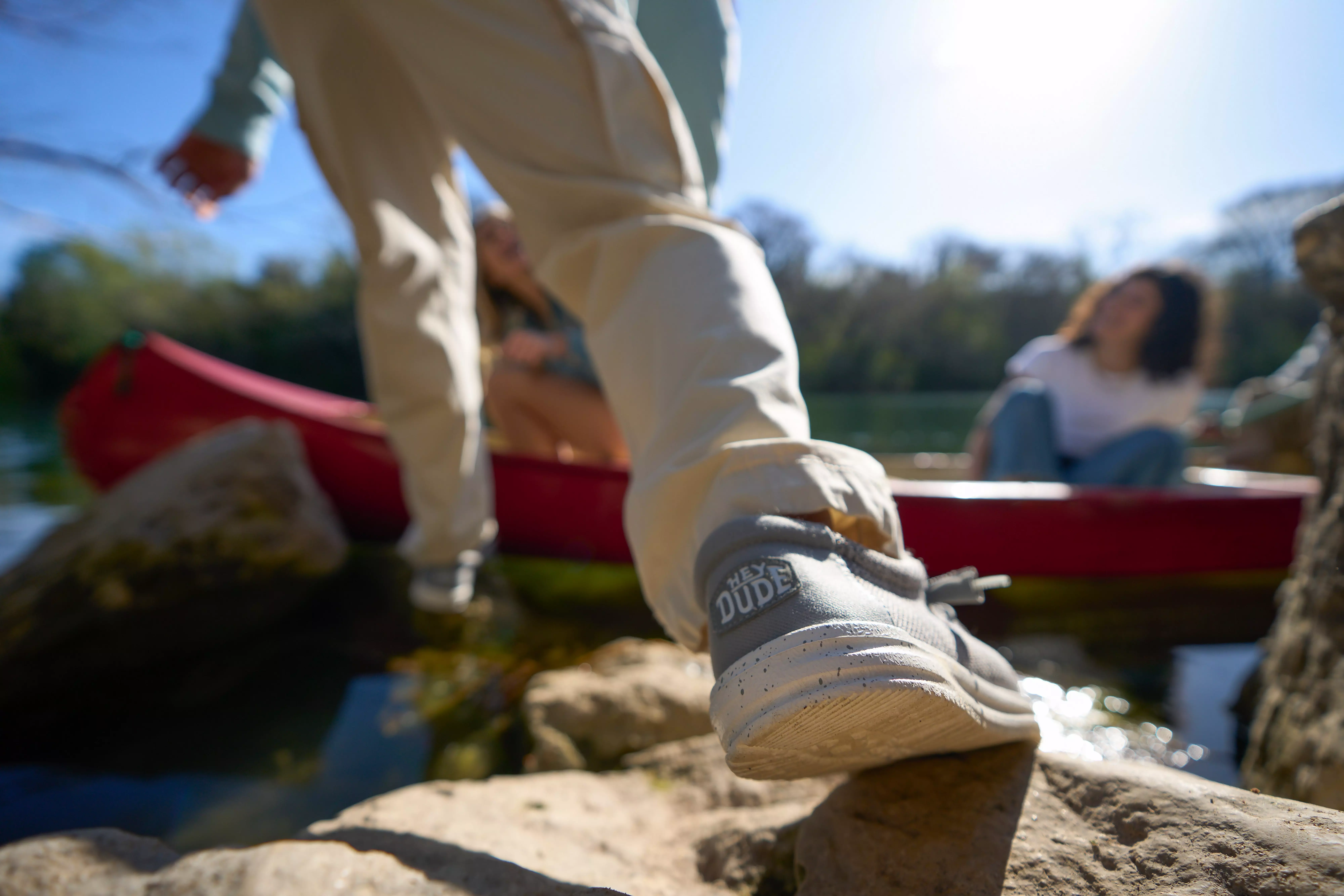 Hey Dude Wally Stretch Sox "Grey" Men's Shoe - GREY