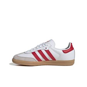 adidas Originals Samba OG "Ftwr White/Better Scarlet/Gum" Grade School Boys' Shoe