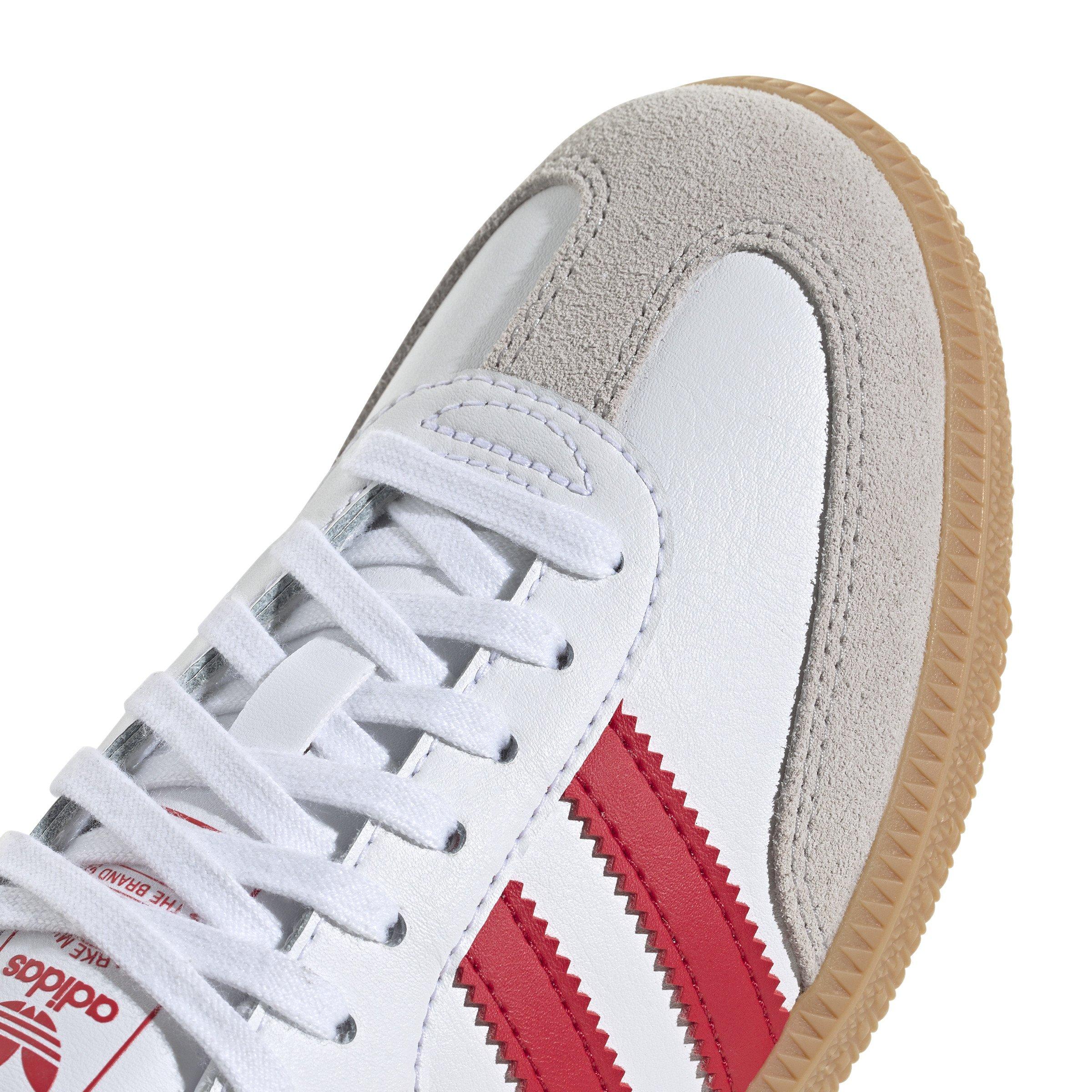 adidas Originals Samba OG Grade School Boys' "Ftwr White/Better Scarlet/Gum" Shoe