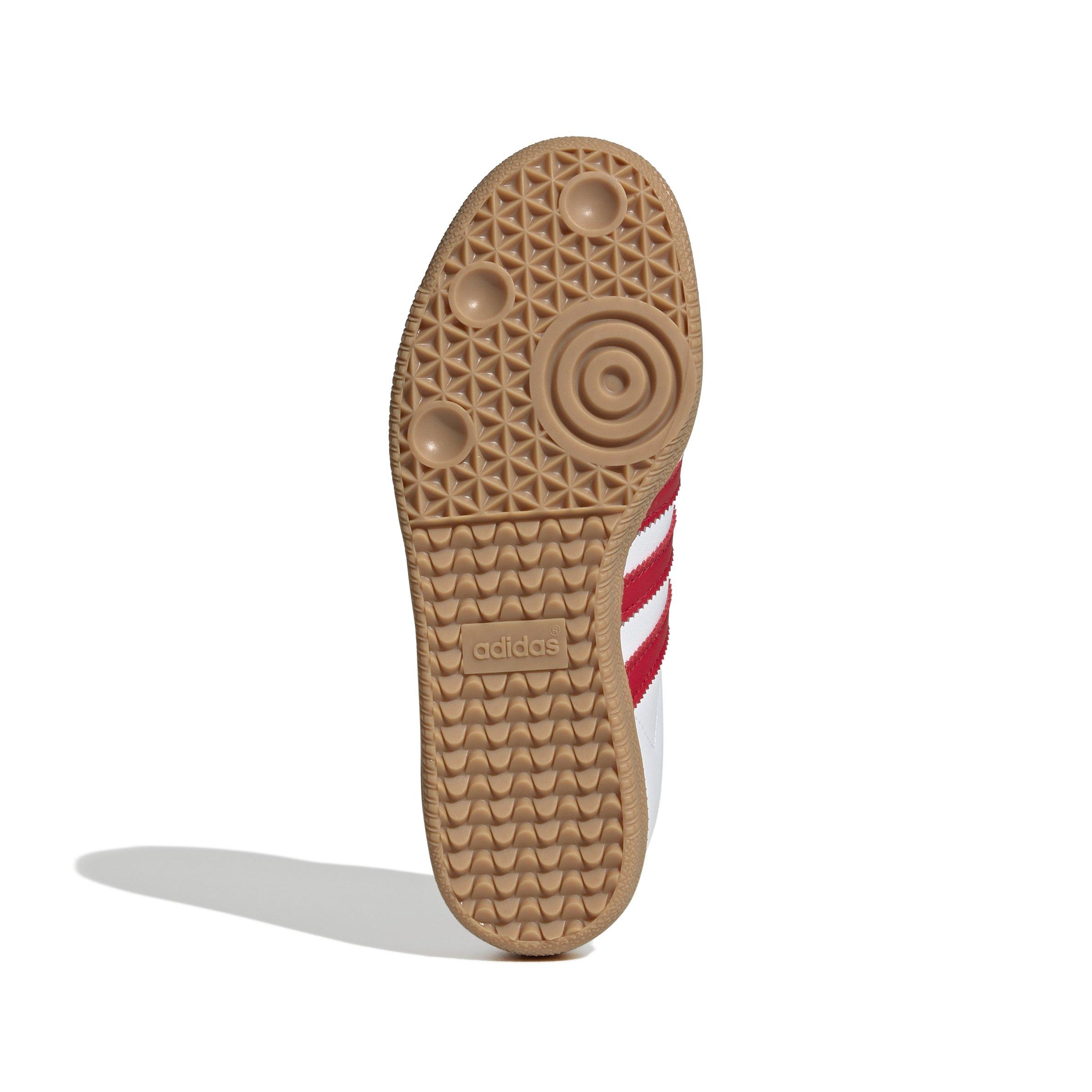 adidas Originals Samba OG Grade School Boys' "Ftwr White/Better Scarlet/Gum" Shoe
