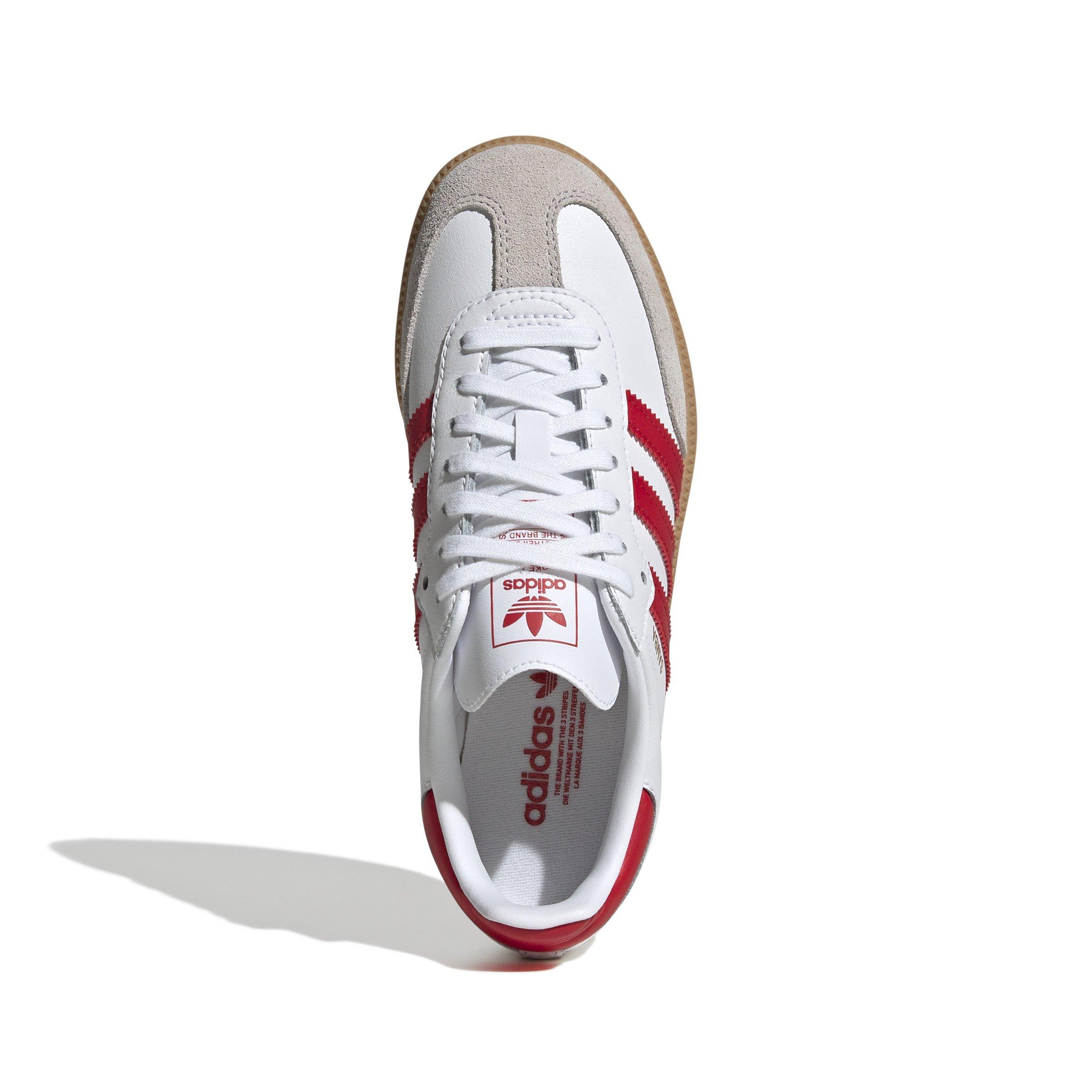 adidas Originals Samba OG Grade School Boys' "Ftwr White/Better Scarlet/Gum" Shoe