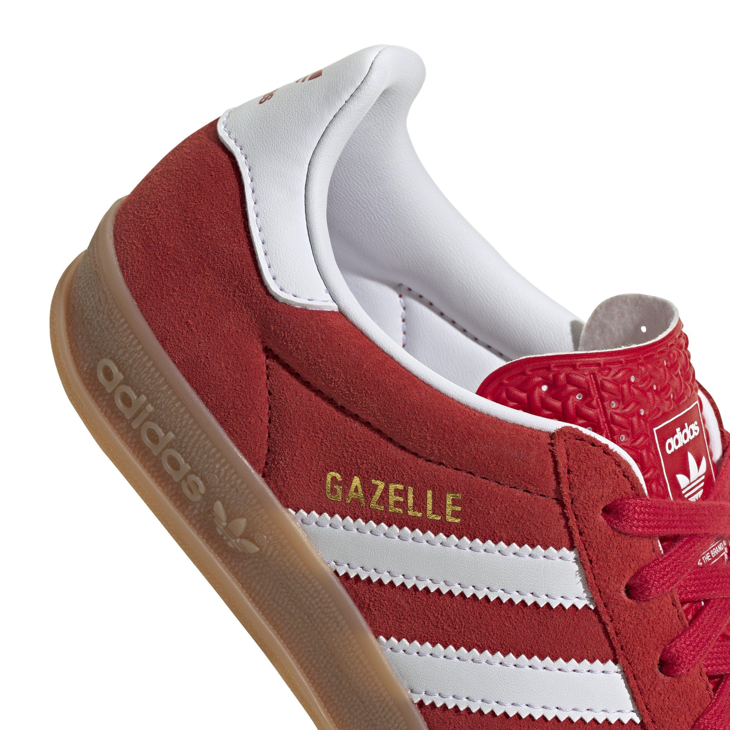 adidas Originals Gazelle Indoor Grade School Boys' "Better Scarlet/Ftwr White/Gum" Shoe