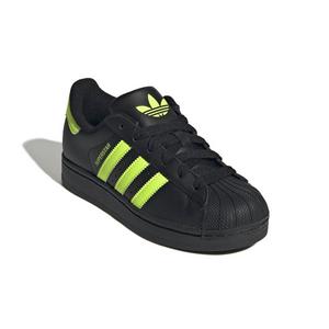 adidas Originals Superstar II "Core Black/Signal Green" Grade School Boys' Shoe