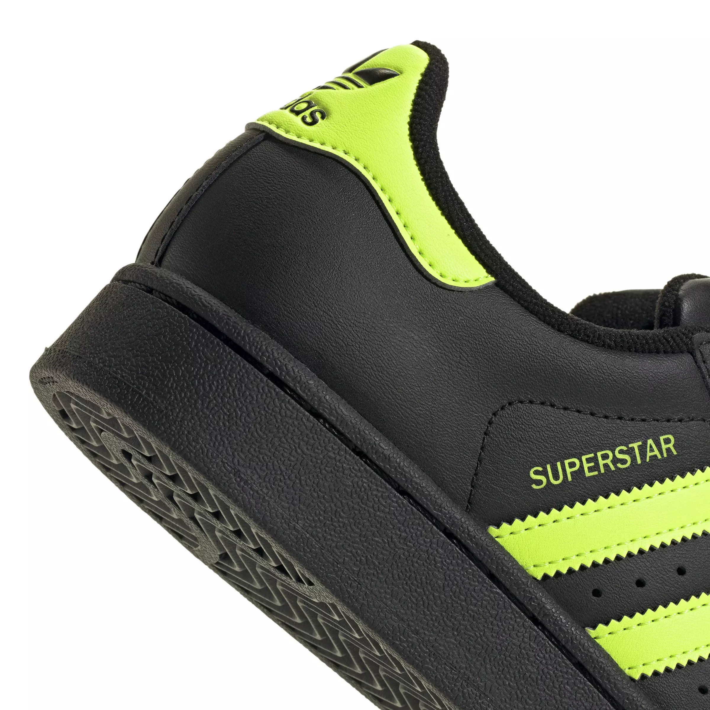 adidas Originals Superstar II "Core Black/Signal Green" Grade School Boys' Shoe - BLACK/NEON GREEN
