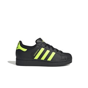 adidas Originals Superstar II "Core Black/Signal Green" Grade School Boys' Shoe