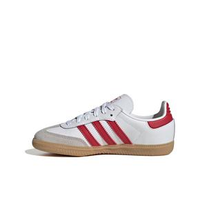 adidas Originals Samba OG "White/Better Scarlet/Gum" Preschool Boys' Shoe