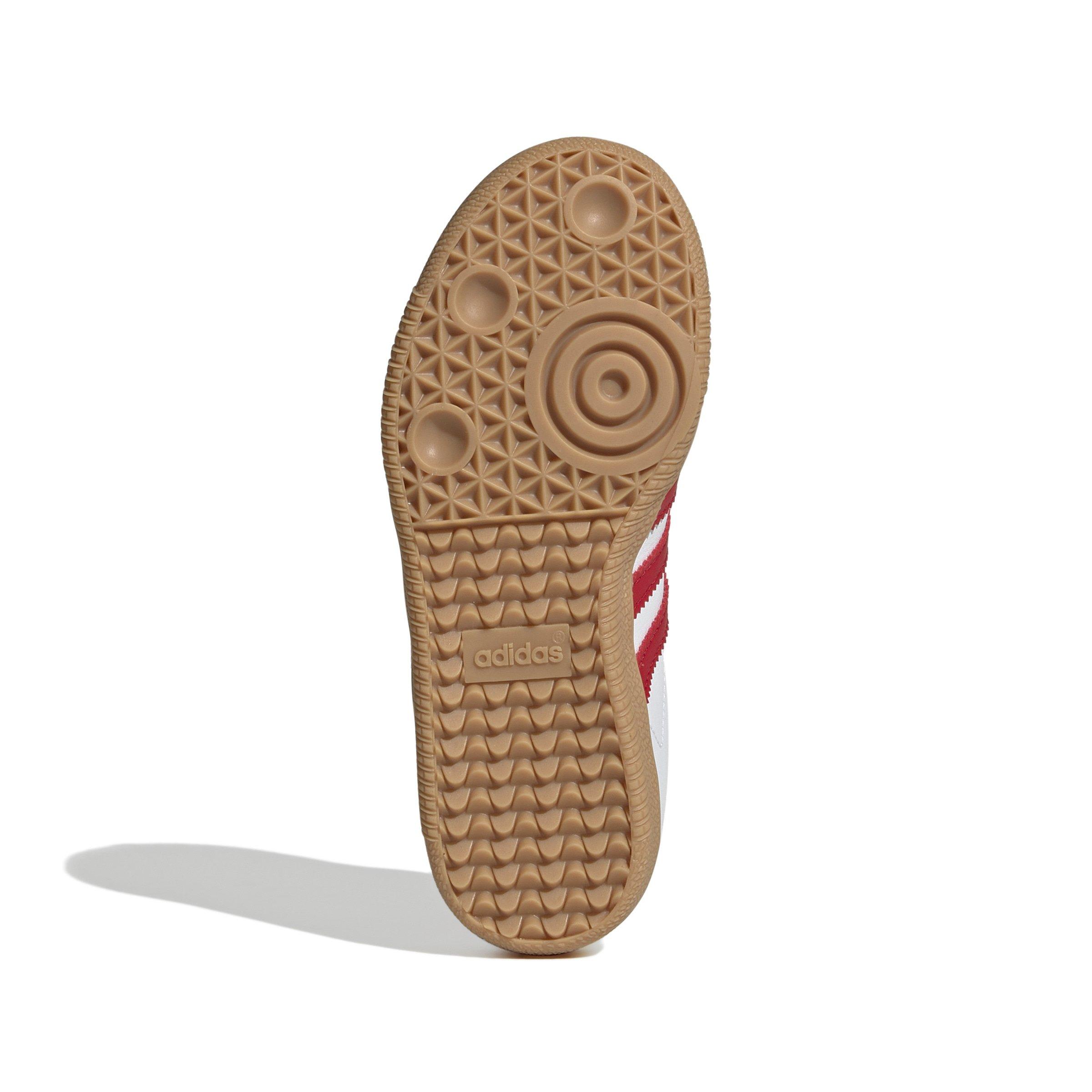 adidas Originals Samba OG Preschool Boys' "White/Better Scarlet/Gum" Shoe