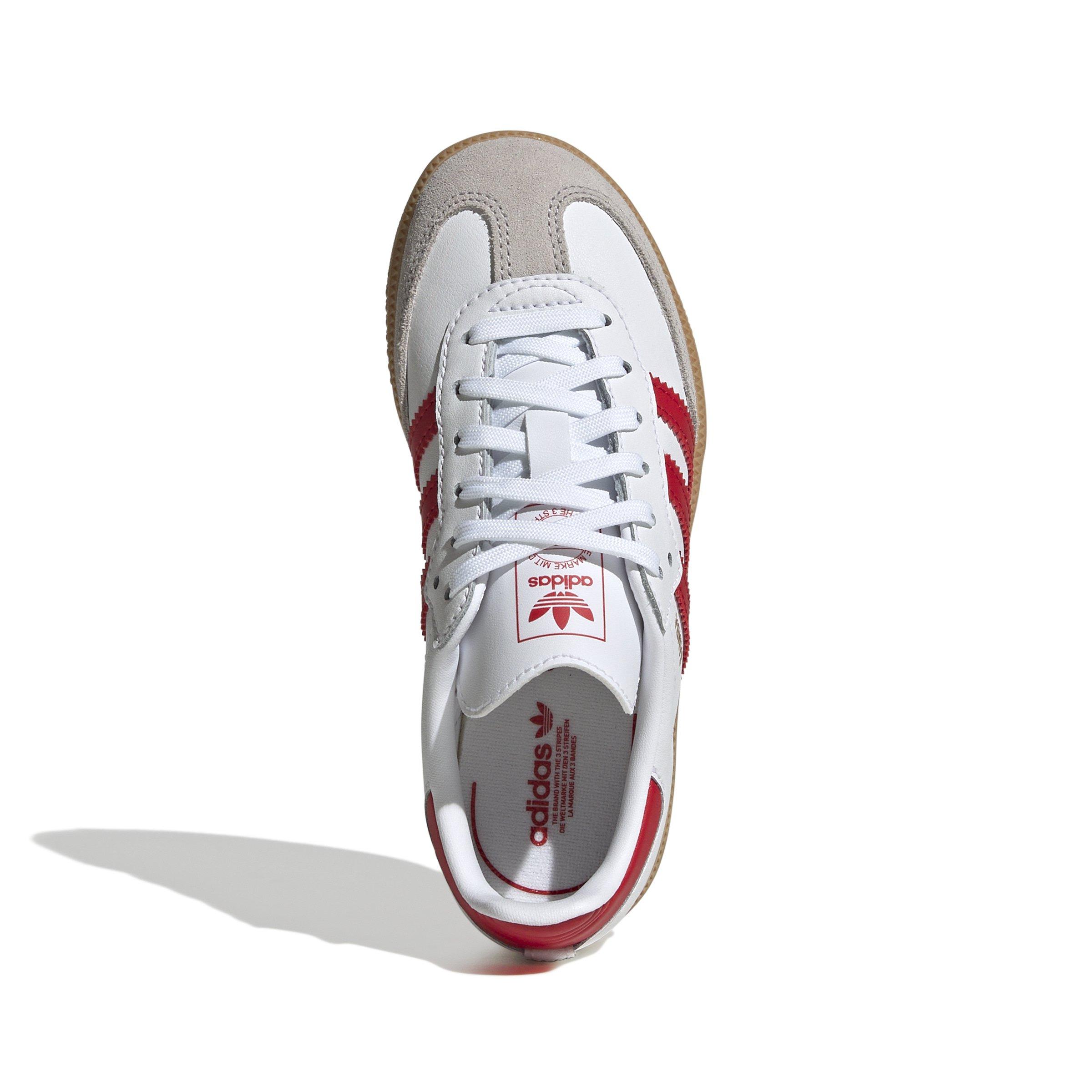 adidas Originals Samba OG Preschool Boys' "White/Better Scarlet/Gum" Shoe