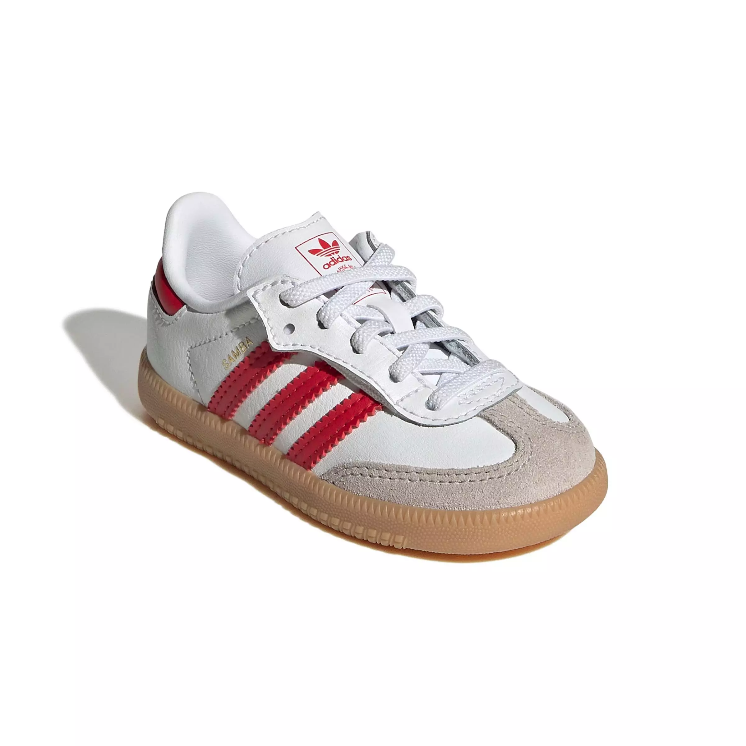 adidas Originals Samba OG "White/Better Scarlet/Gum" Toddler Boys' Shoe - WHITE/RED
