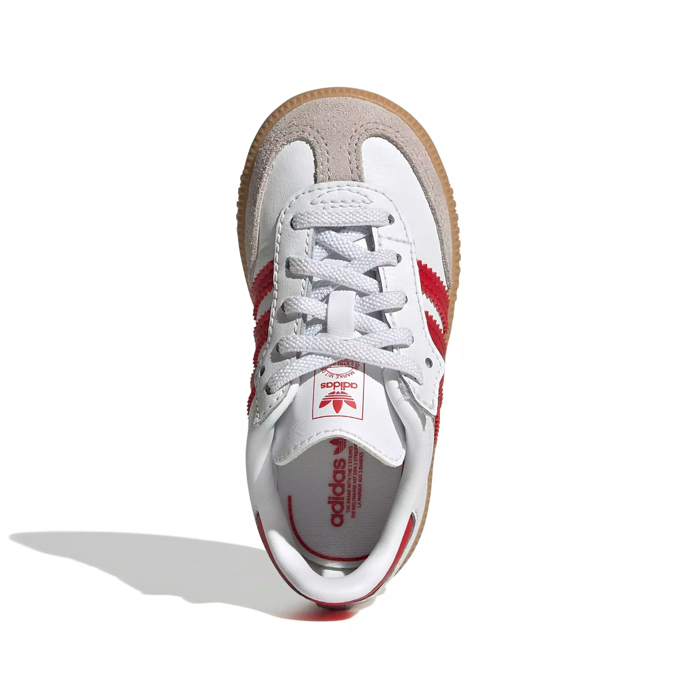 adidas Originals Samba OG "White/Better Scarlet/Gum" Toddler Boys' Shoe - WHITE/RED