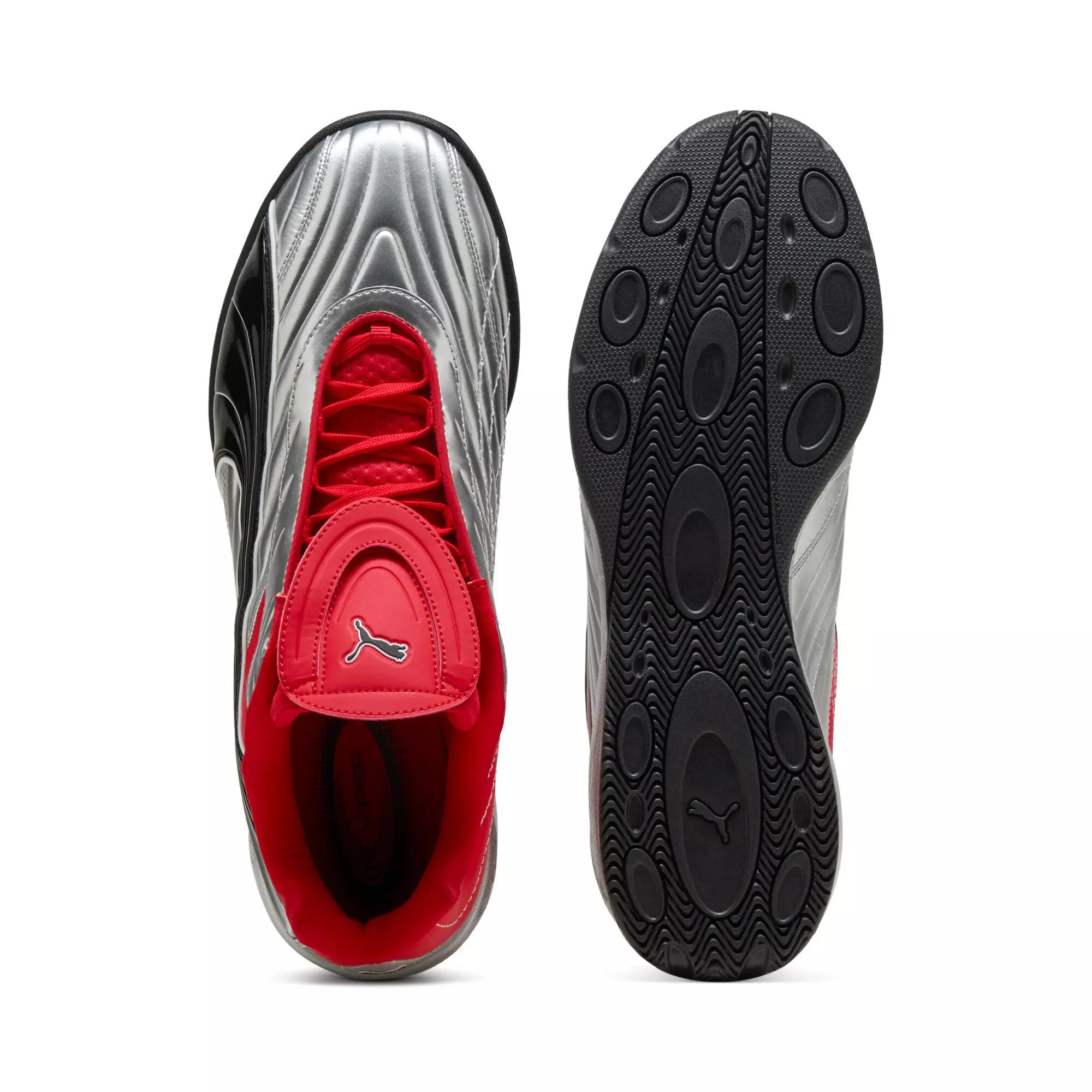 PUMA V-S2 Goalgetter "Silver/Red" Men's Shoe - SILVER/RED