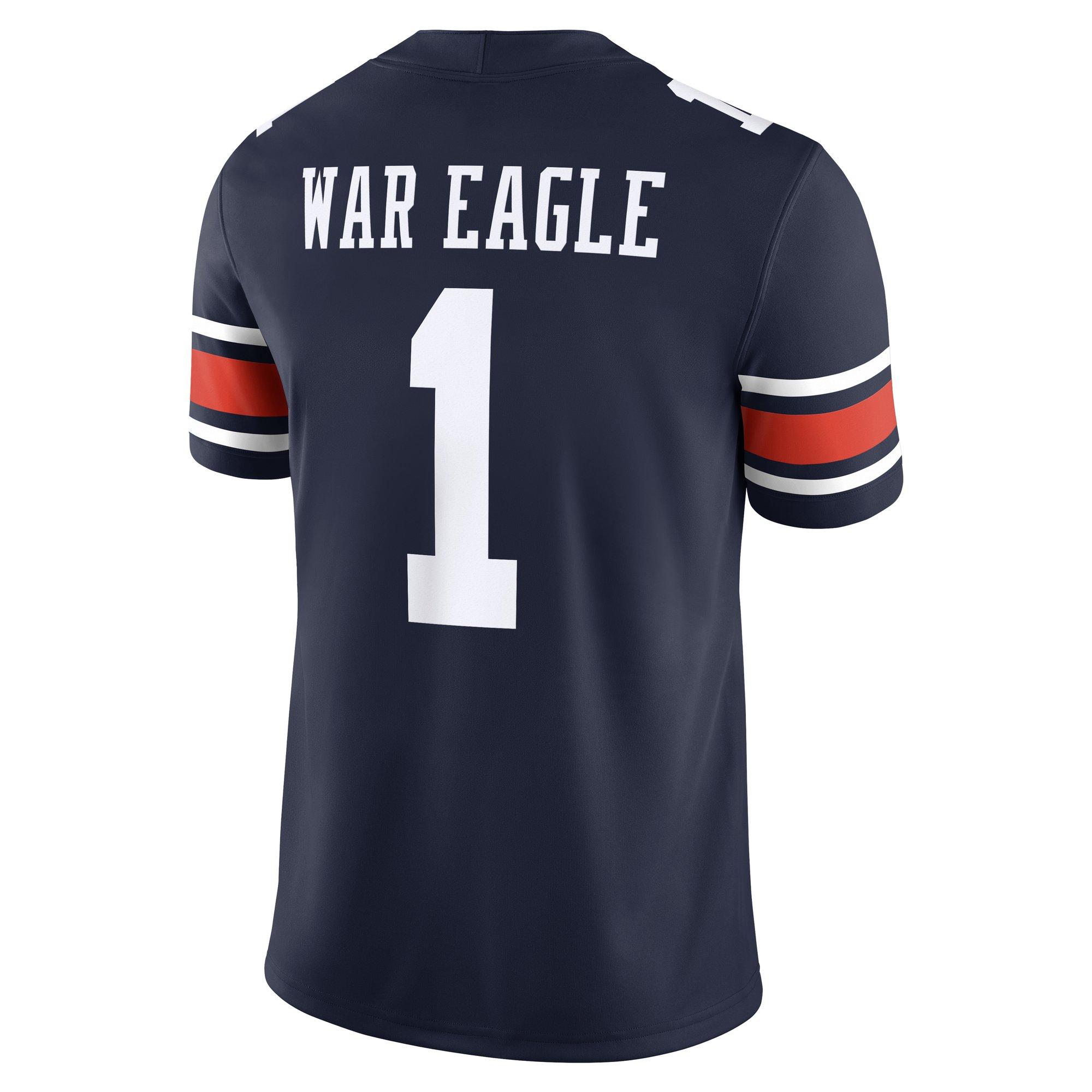 Mitchell & Ness Auburn University 2024 #1 Jersey-Navy - NAVY Thumbnail View 2