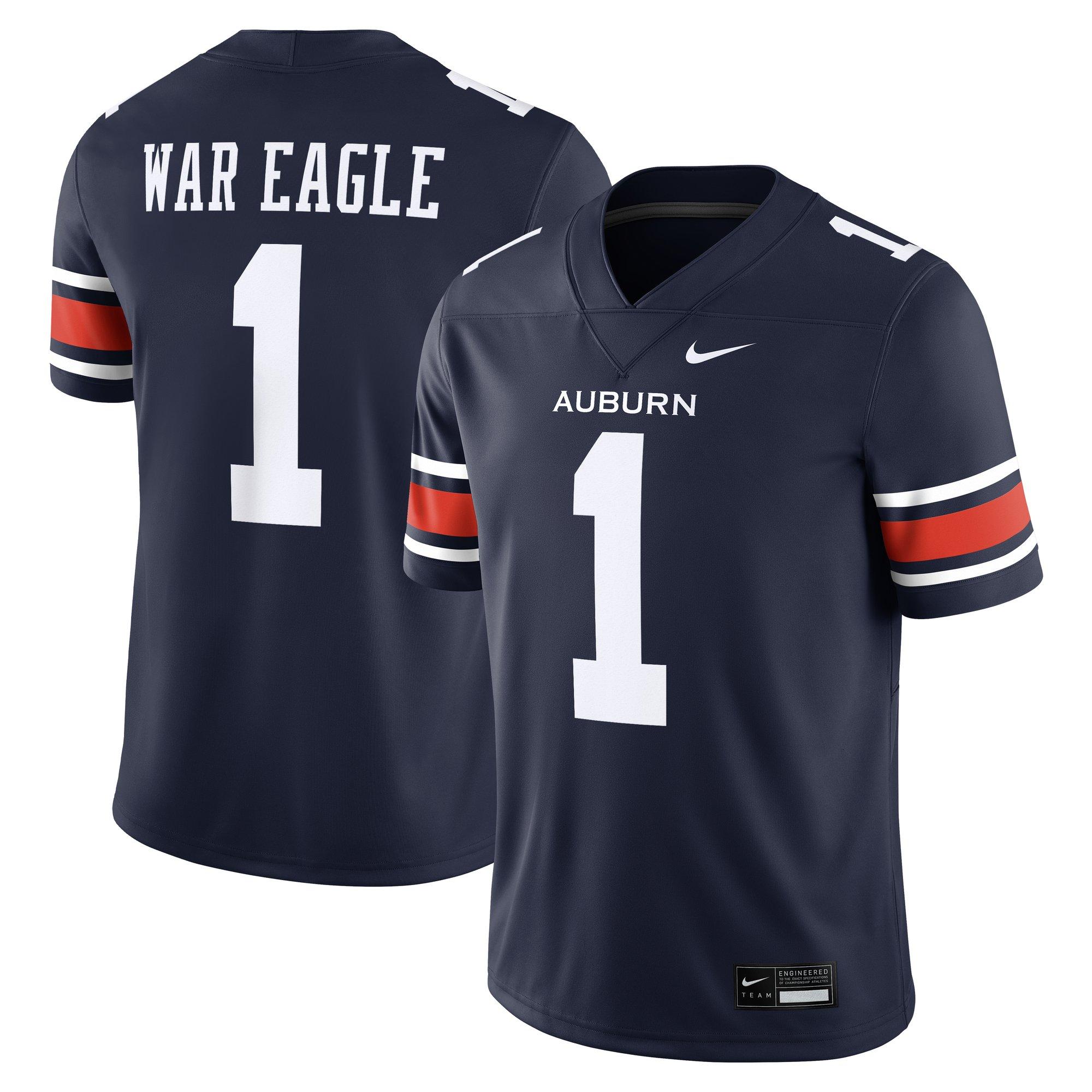 Mitchell & Ness Auburn University 2024 #1 Jersey-Navy - NAVY Thumbnail View 3