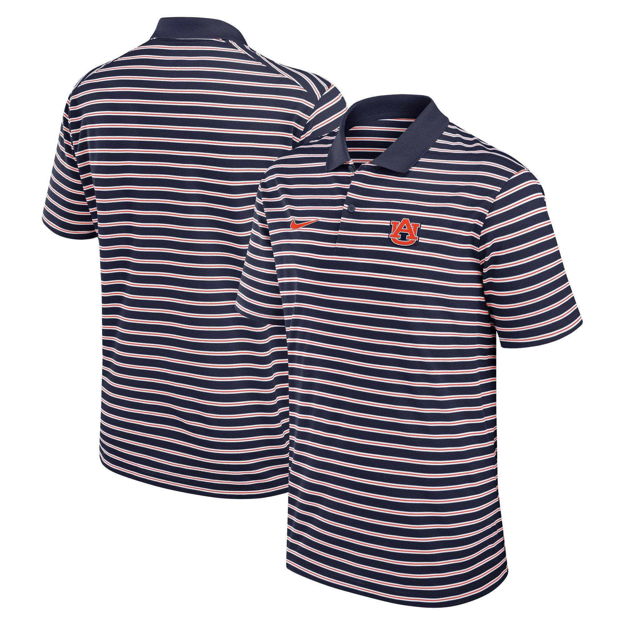 Nike Men's Auburn Tigers Stripe Polo-Navy - NAVY Thumbnail View 3
