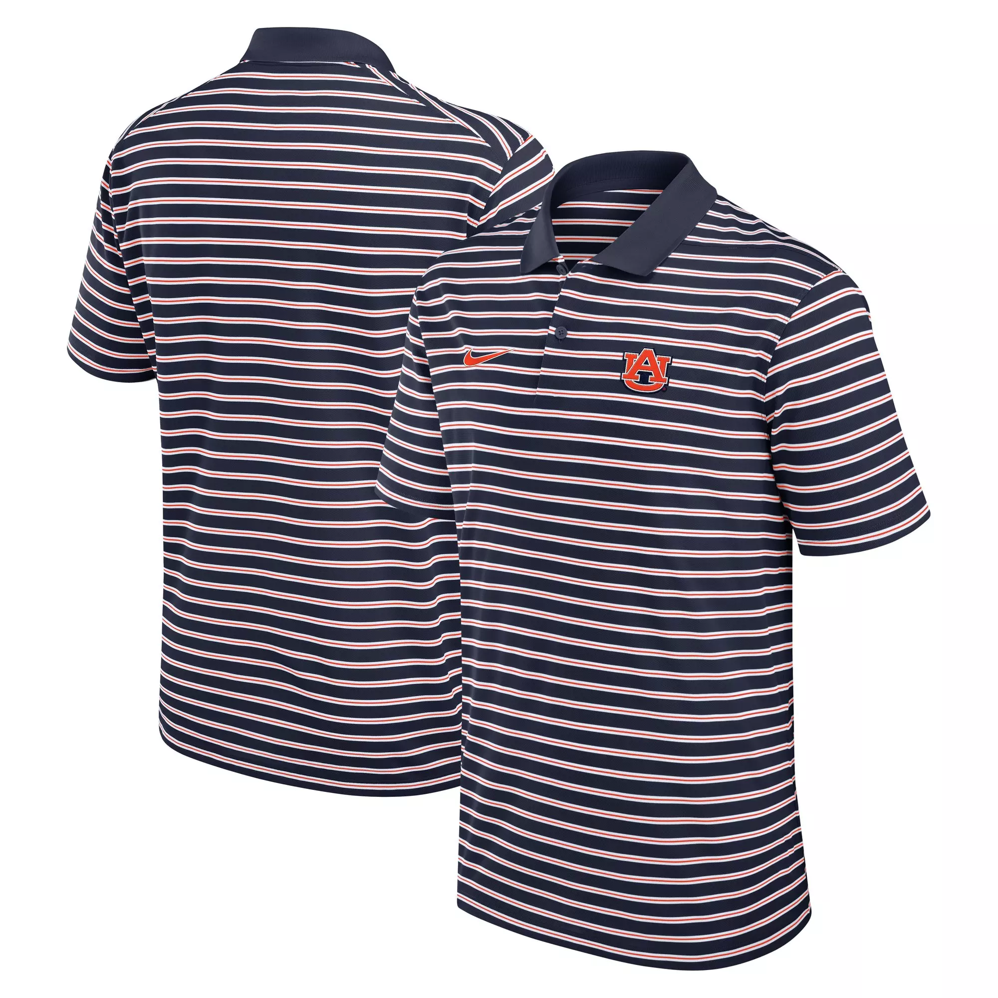 Nike Men's Auburn Tigers Stripe Polo-Navy - NAVY