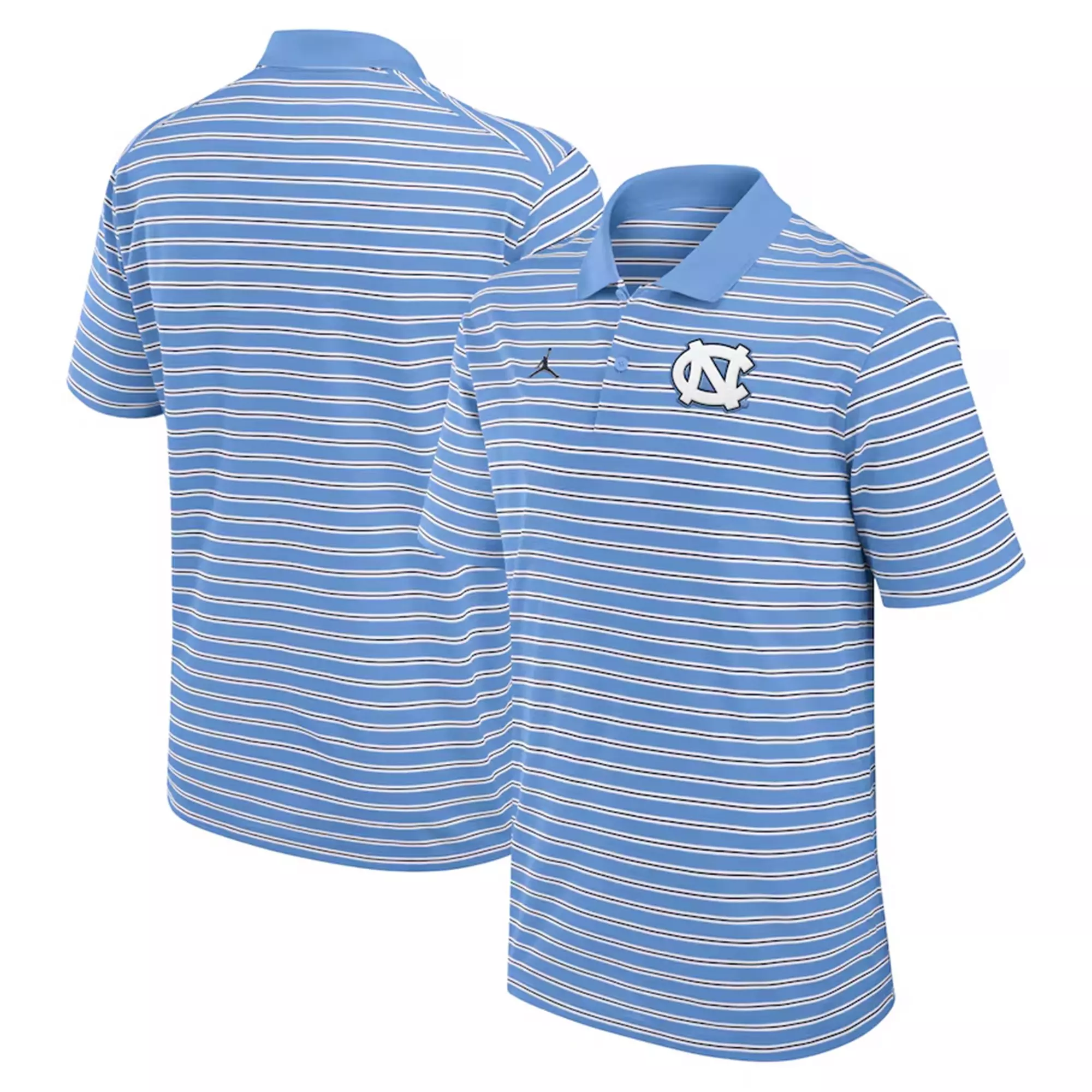 Jordan North Carolina Tar Heels​ Stripe ​Polo - Light Blue - LT BLUE