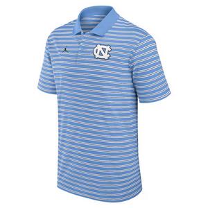Jordan North Carolina Tar Heels​ Stripe ​Polo-Light Blue