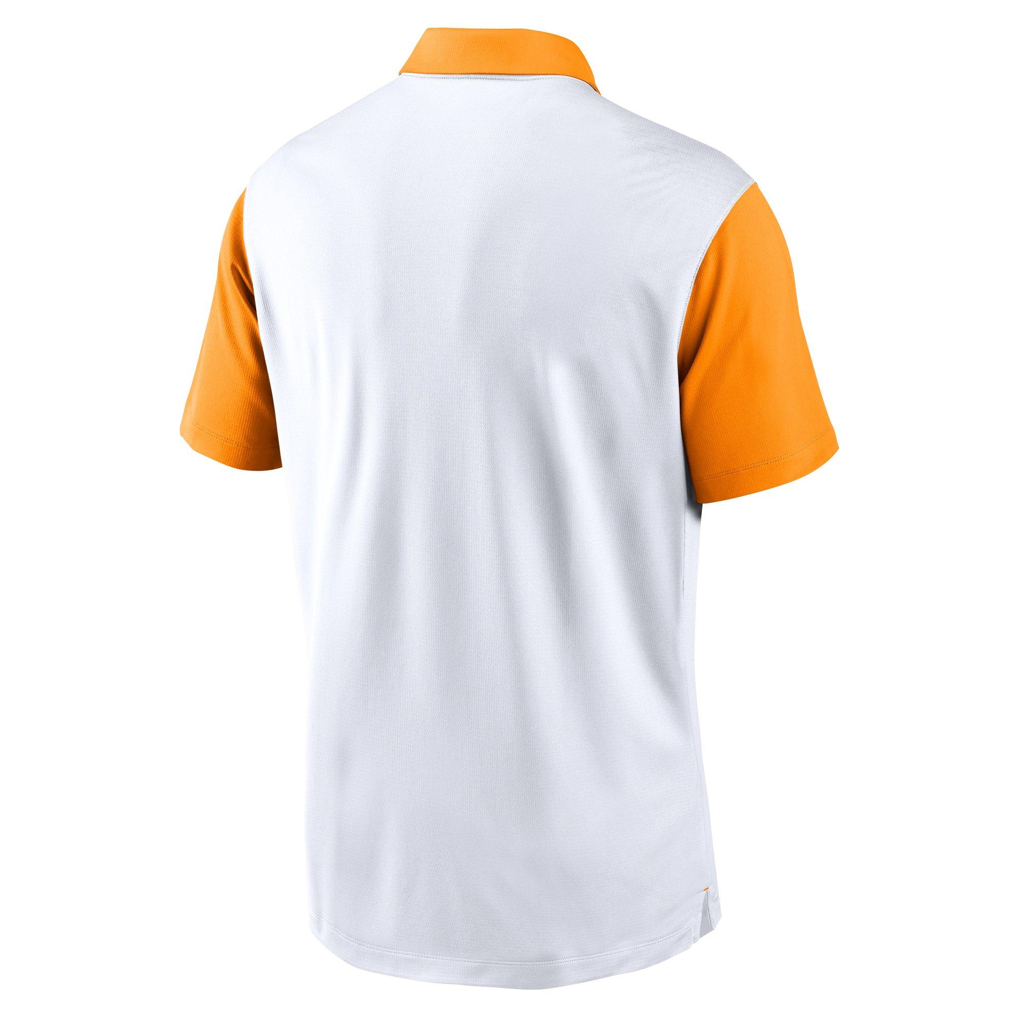 Nike Men's Tennessee Volunteers 2025 Stripe Polo-White/Orange - WHITE Thumbnail View 2
