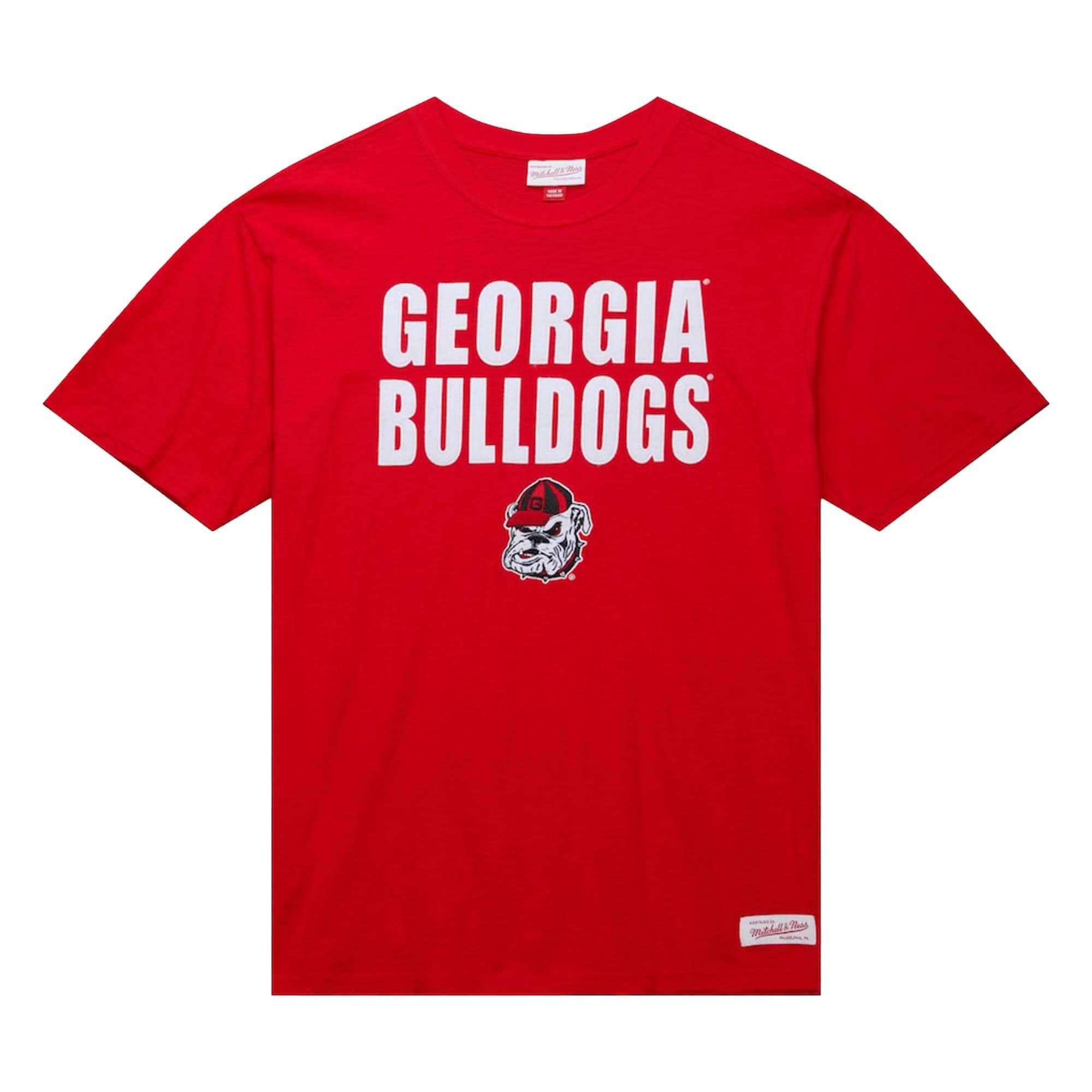 Mitchell &  Ness Georgia Bulldogs Legacy Slub Tee-Red - RED Thumbnail View 1