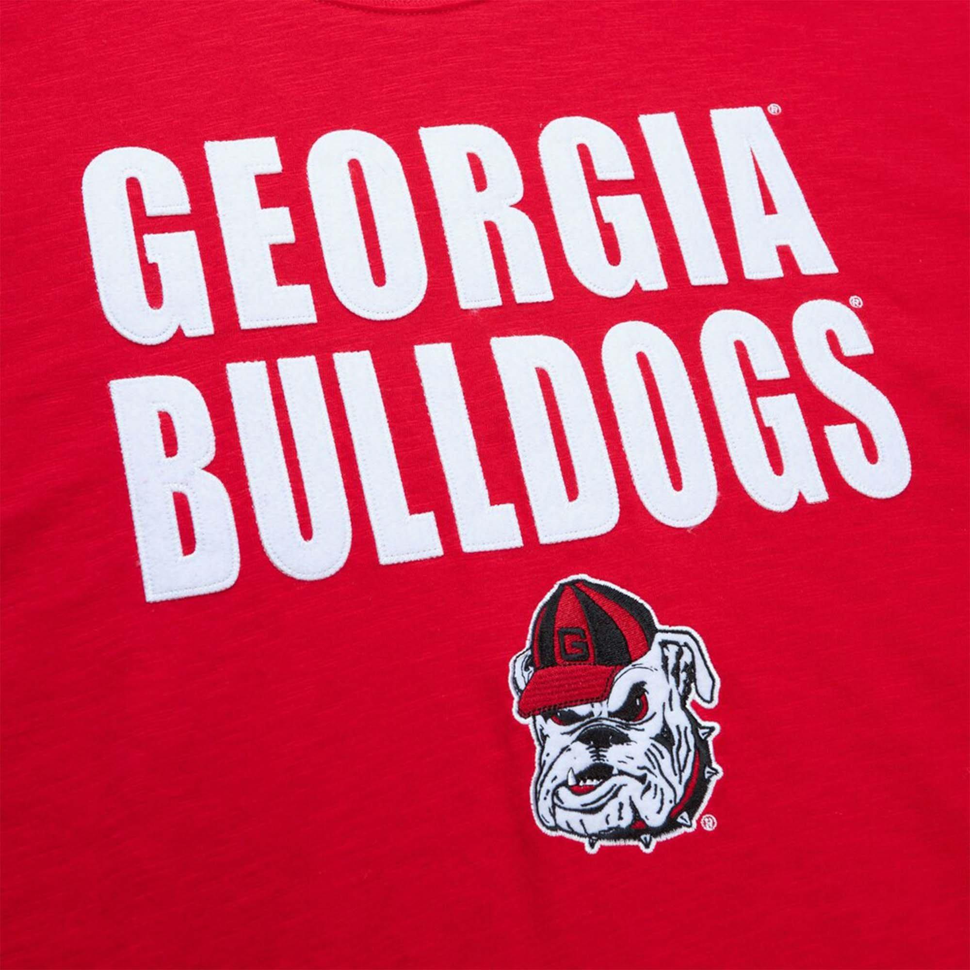 Mitchell &  Ness Georgia Bulldogs Legacy Slub Tee-Red - RED Thumbnail View 3