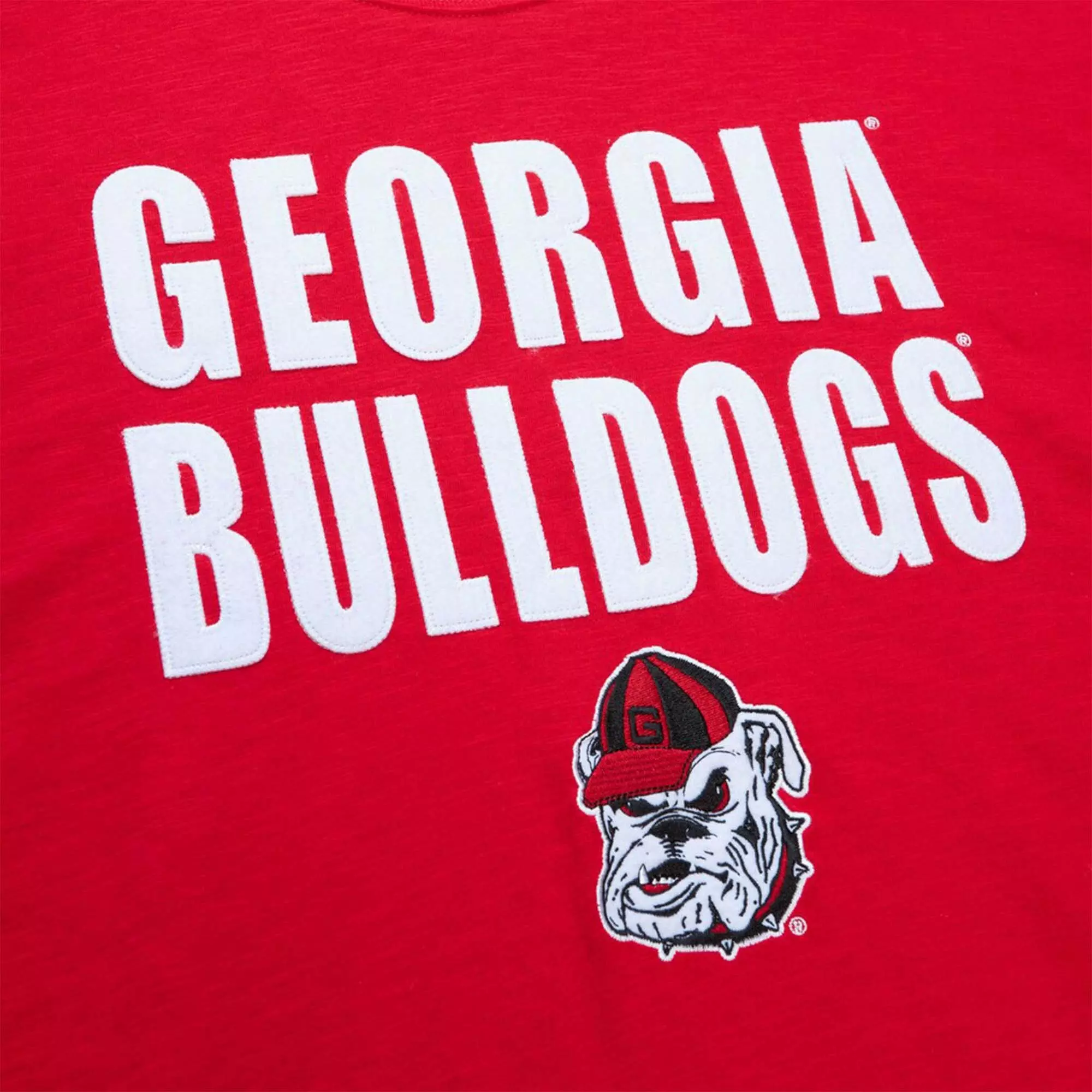 Mitchell &  Ness Georgia Bulldogs Legacy Slub Tee-Red - RED