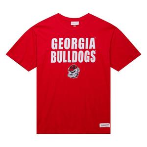 Mitchell &  Ness Georgia Bulldogs Legacy Slub Tee-Red