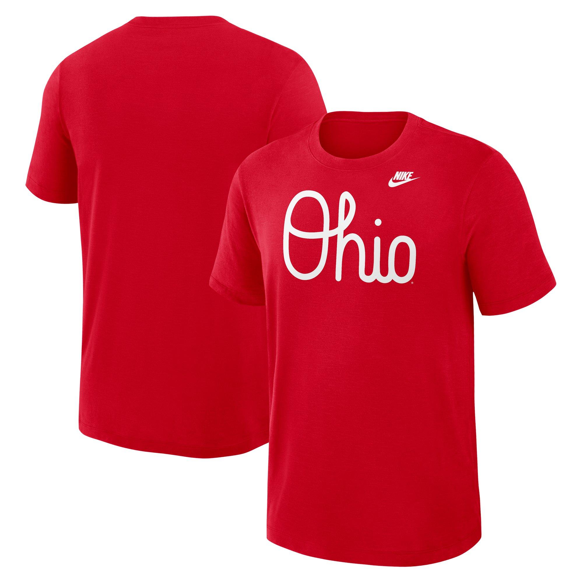 Nike Ohio State Buckeyes Legacy Slub Tee-Red - RED Thumbnail View 3