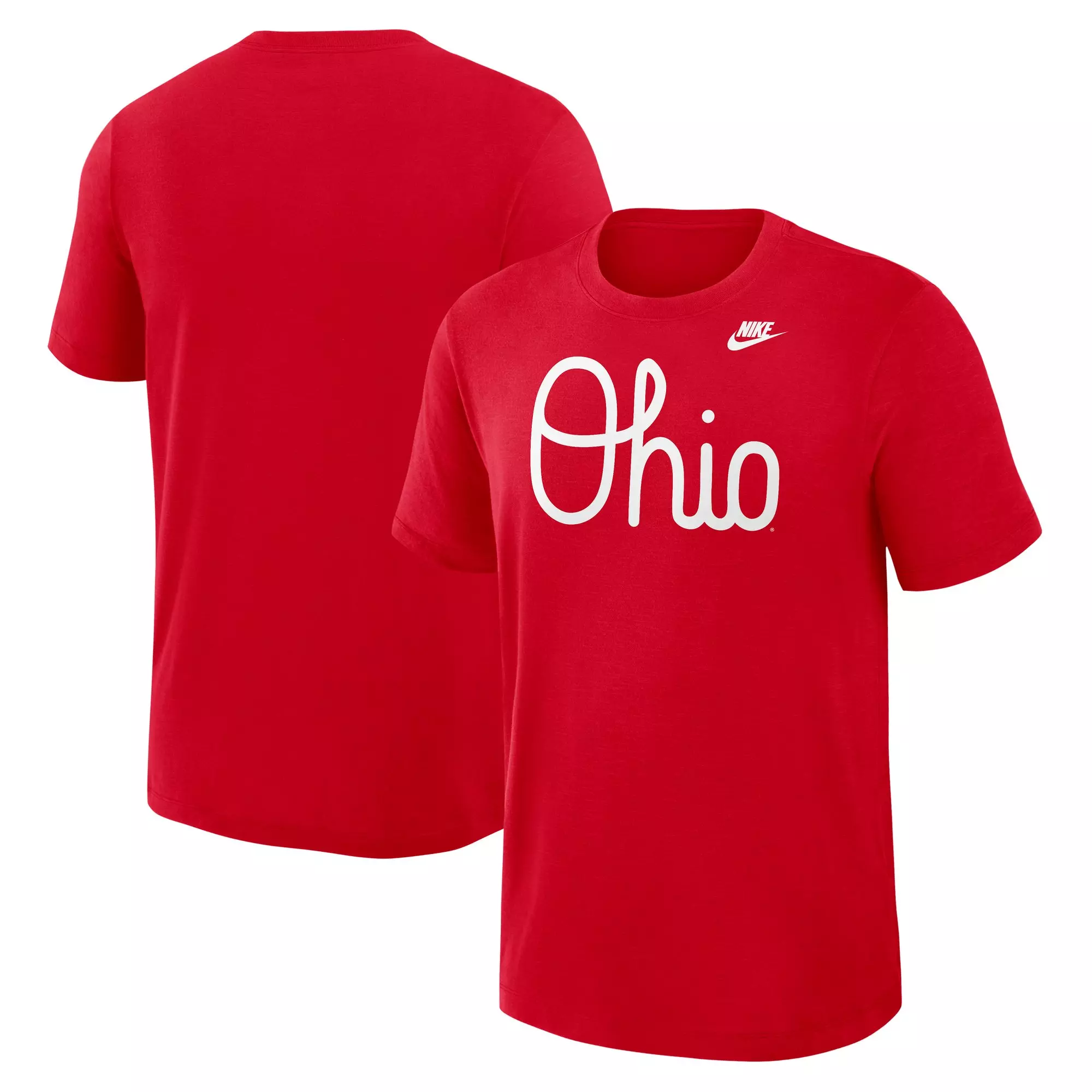 Nike Ohio State Buckeyes Legacy Slub Tee-Red - RED