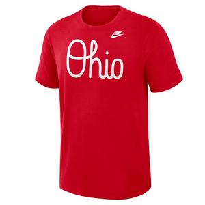 Nike Ohio State Buckeyes Legacy Slub Tee-Red
